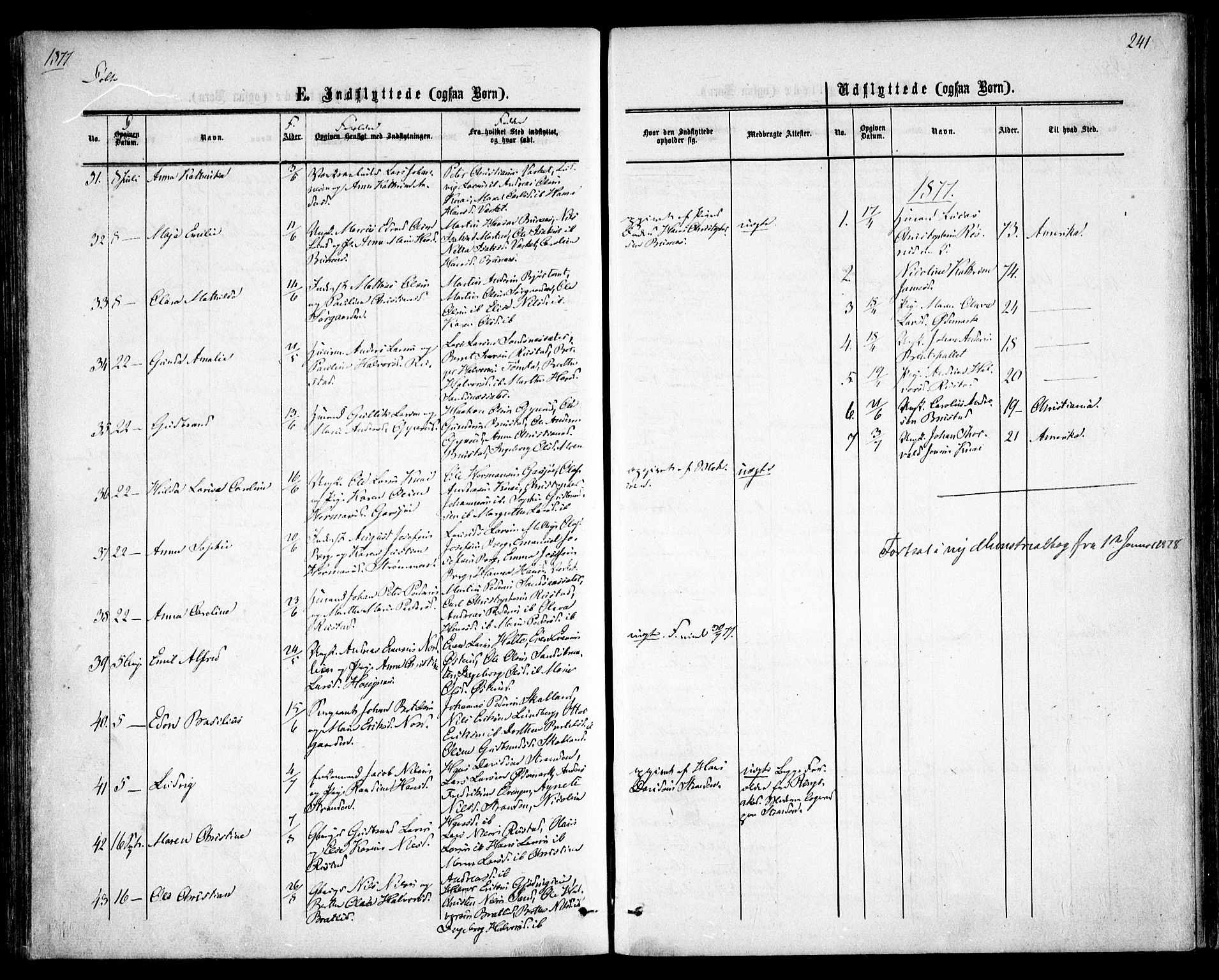 Hurdal prestekontor Kirkebøker, AV/SAO-A-10889/F/Fa/L0006: Ministerialbok nr. I 6, 1860-1877, s. 241
