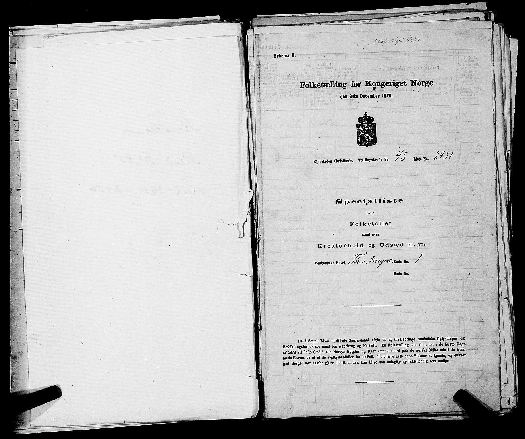 RA, Folketelling 1875 for 0301 Kristiania kjøpstad, 1875, s. 6791