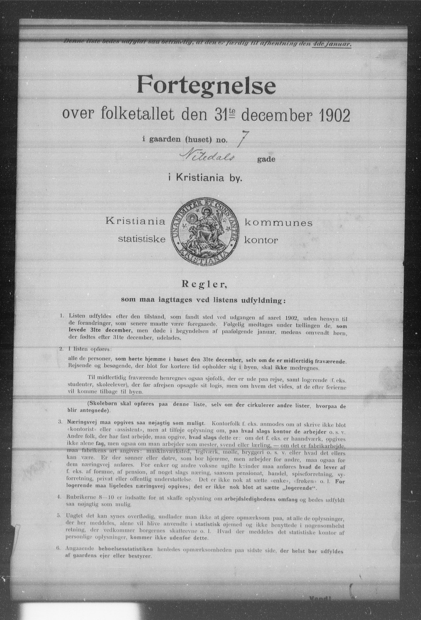 OBA, Kommunal folketelling 31.12.1902 for Kristiania kjøpstad, 1902, s. 13497