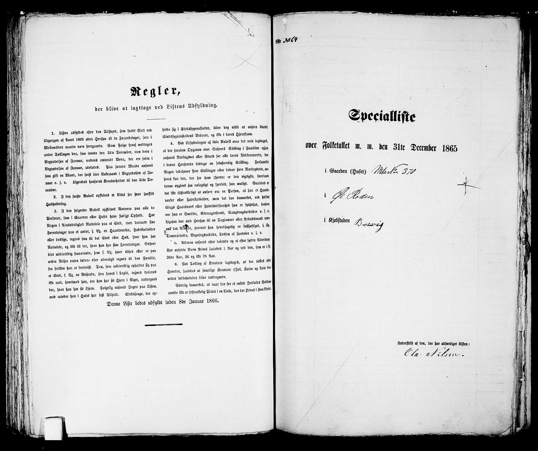 RA, Folketelling 1865 for 0804P Brevik prestegjeld, 1865, s. 136