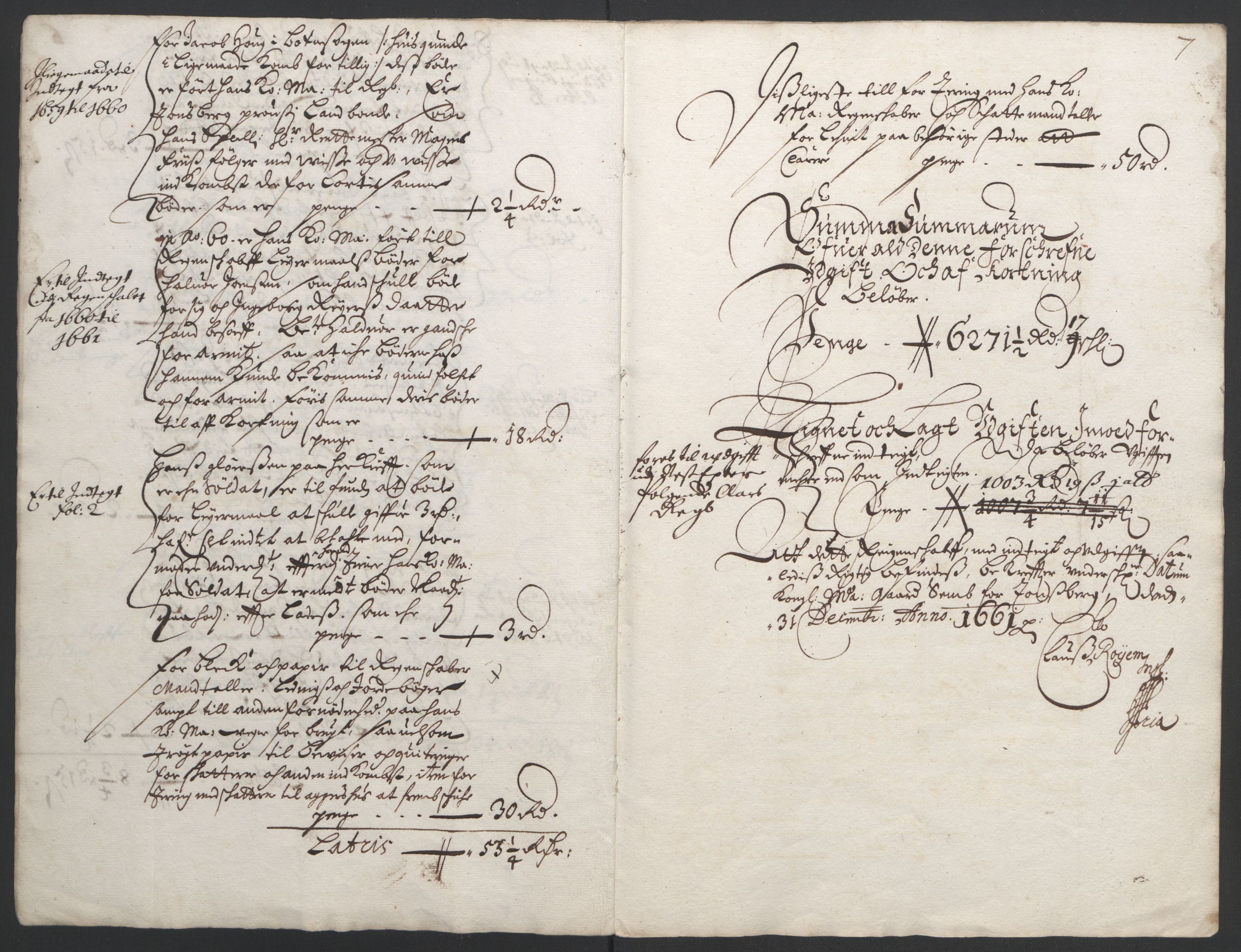 Rentekammeret inntil 1814, Reviderte regnskaper, Fogderegnskap, AV/RA-EA-4092/R32/L1838: Fogderegnskap Jarlsberg grevskap, 1661-1663, s. 10