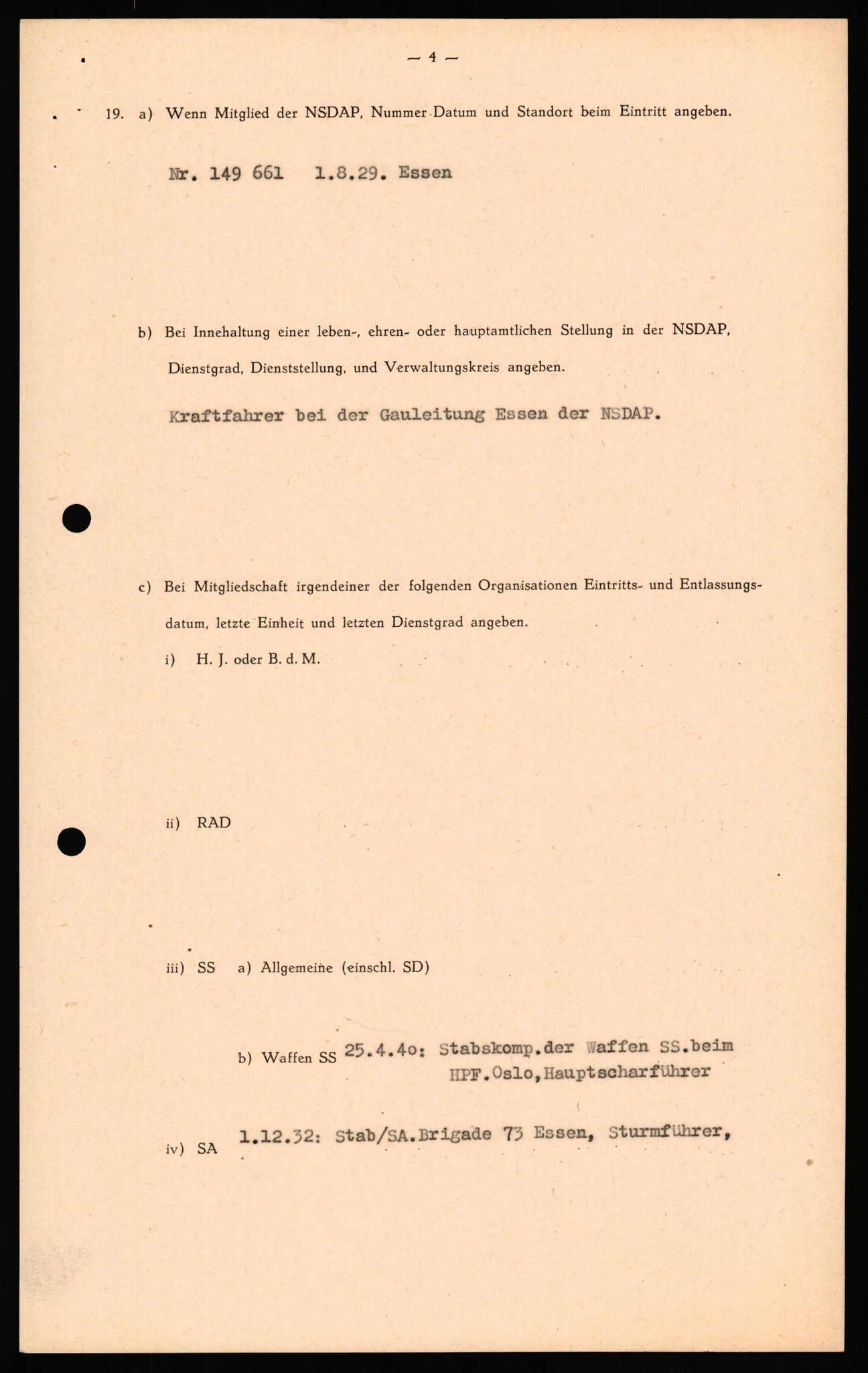 Forsvaret, Forsvarets overkommando II, AV/RA-RAFA-3915/D/Db/L0035: CI Questionaires. Tyske okkupasjonsstyrker i Norge. Tyskere., 1945-1946, s. 346