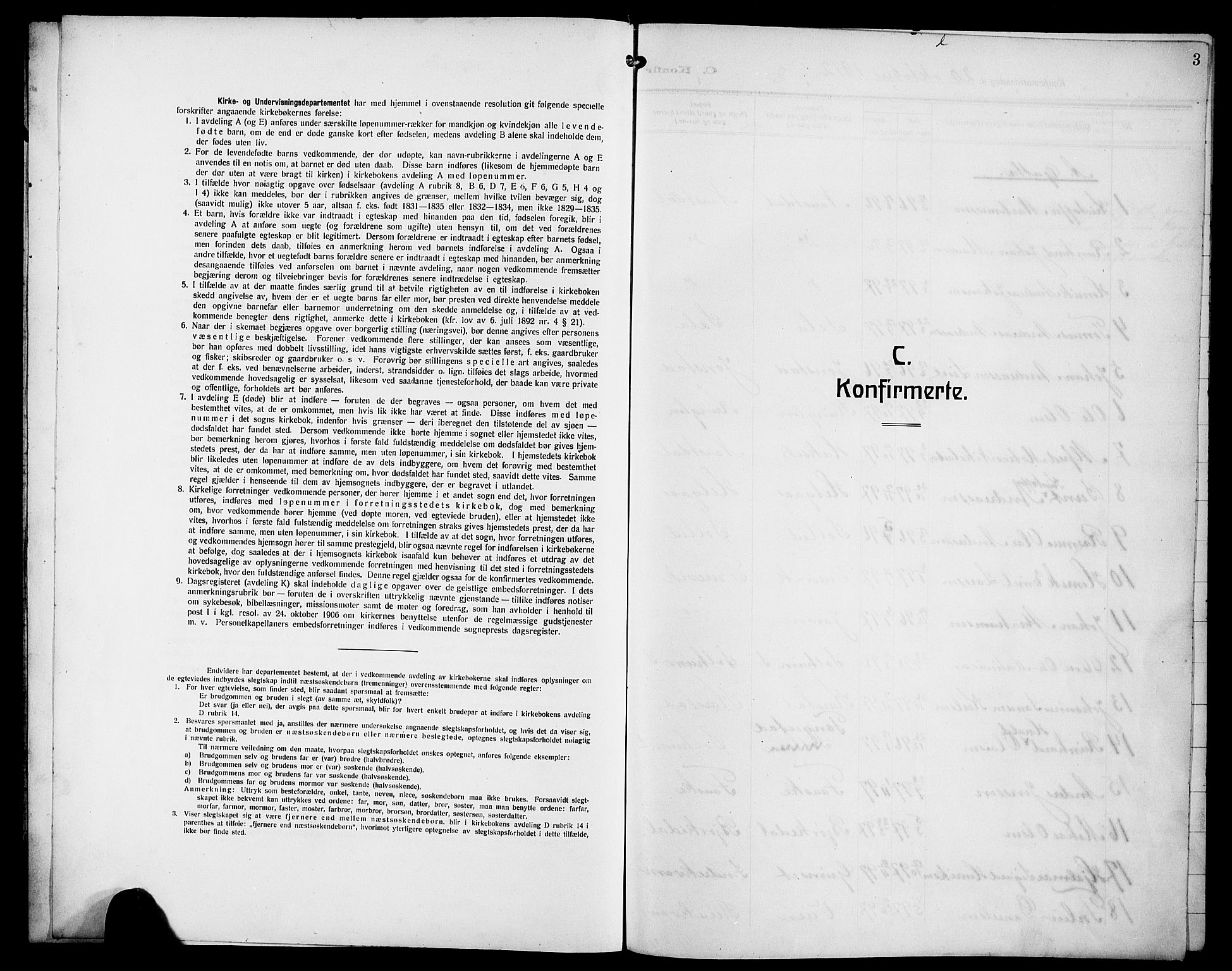 Førde sokneprestembete, AV/SAB-A-79901/H/Hab/Habd/L0007: Klokkerbok nr. D 7, 1912-1922, s. 3