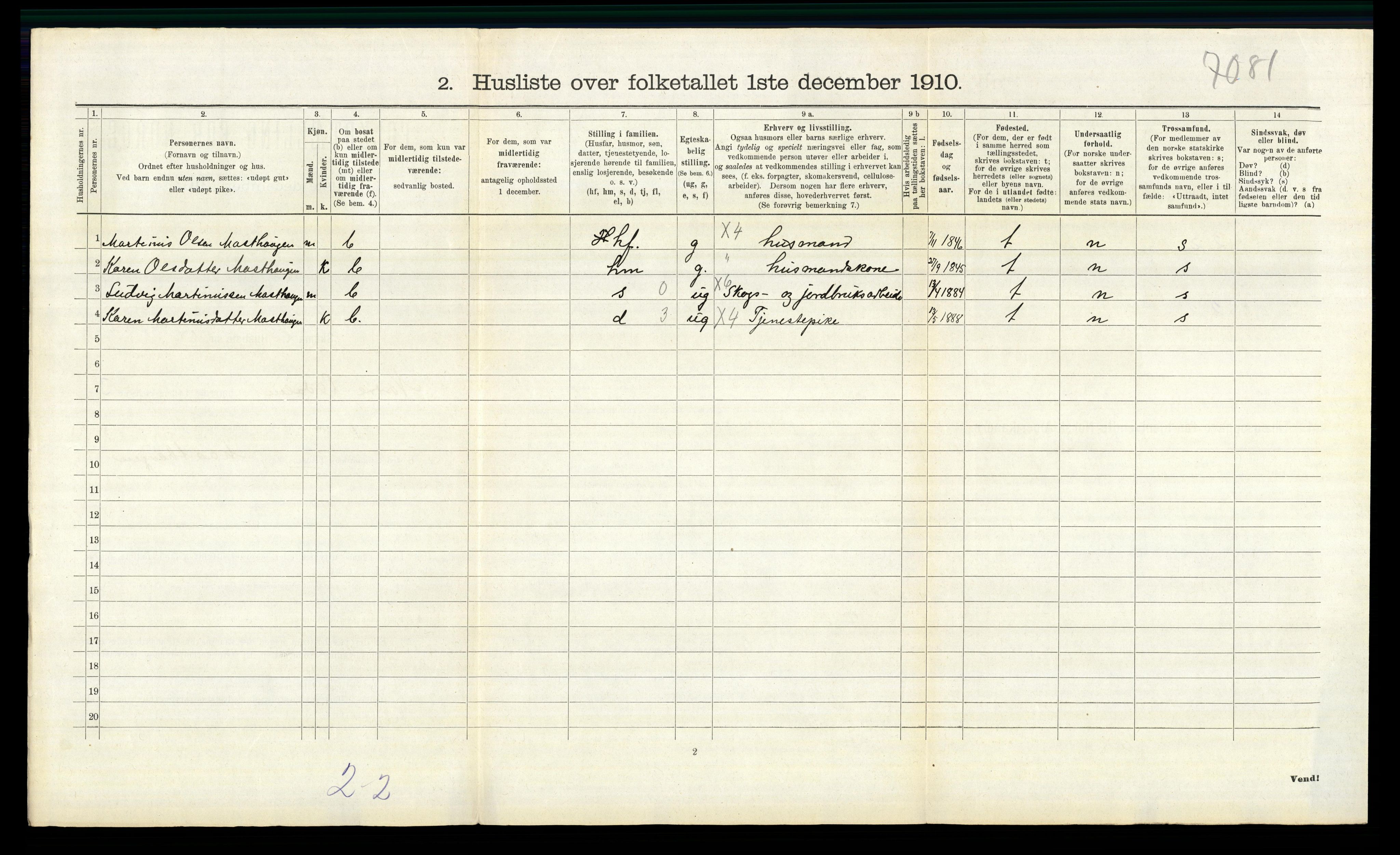 RA, Folketelling 1910 for 0418 Nord-Odal herred, 1910, s. 474