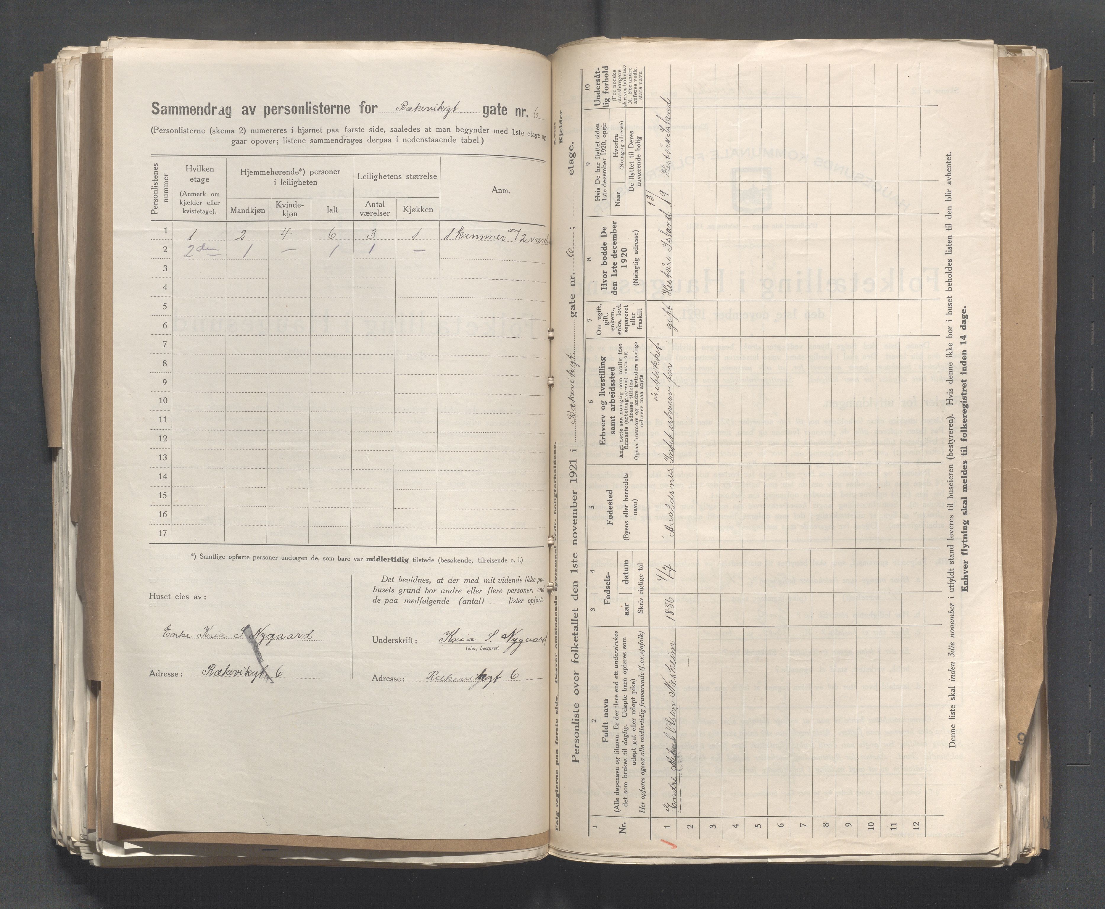 IKAR, Kommunal folketelling 1.11.1921 for Haugesund, 1921, s. 3433
