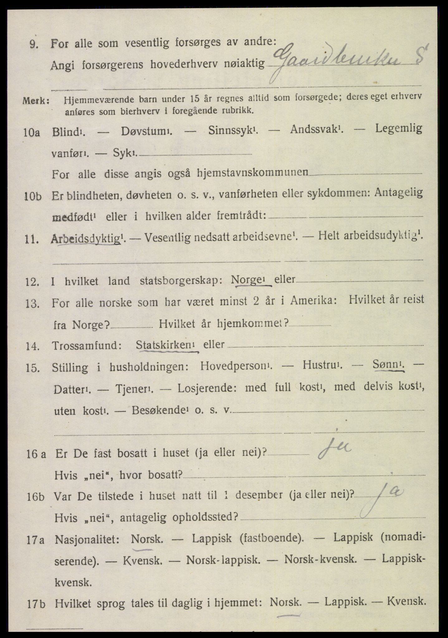 SAT, Folketelling 1920 for 1735 Kvam herred, 1920, s. 1388