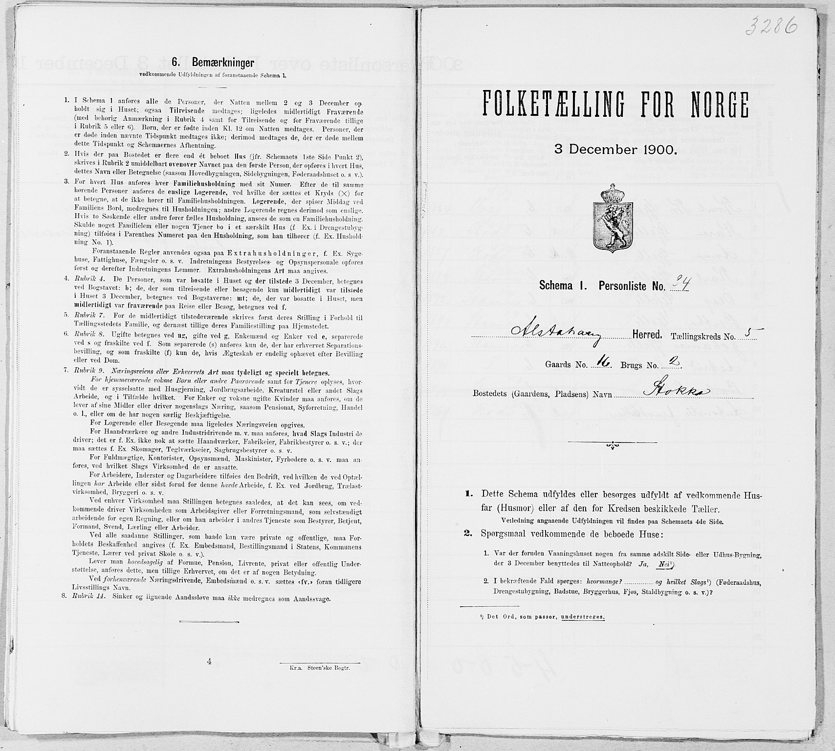 SAT, Folketelling 1900 for 1820 Alstahaug herred, 1900, s. 818