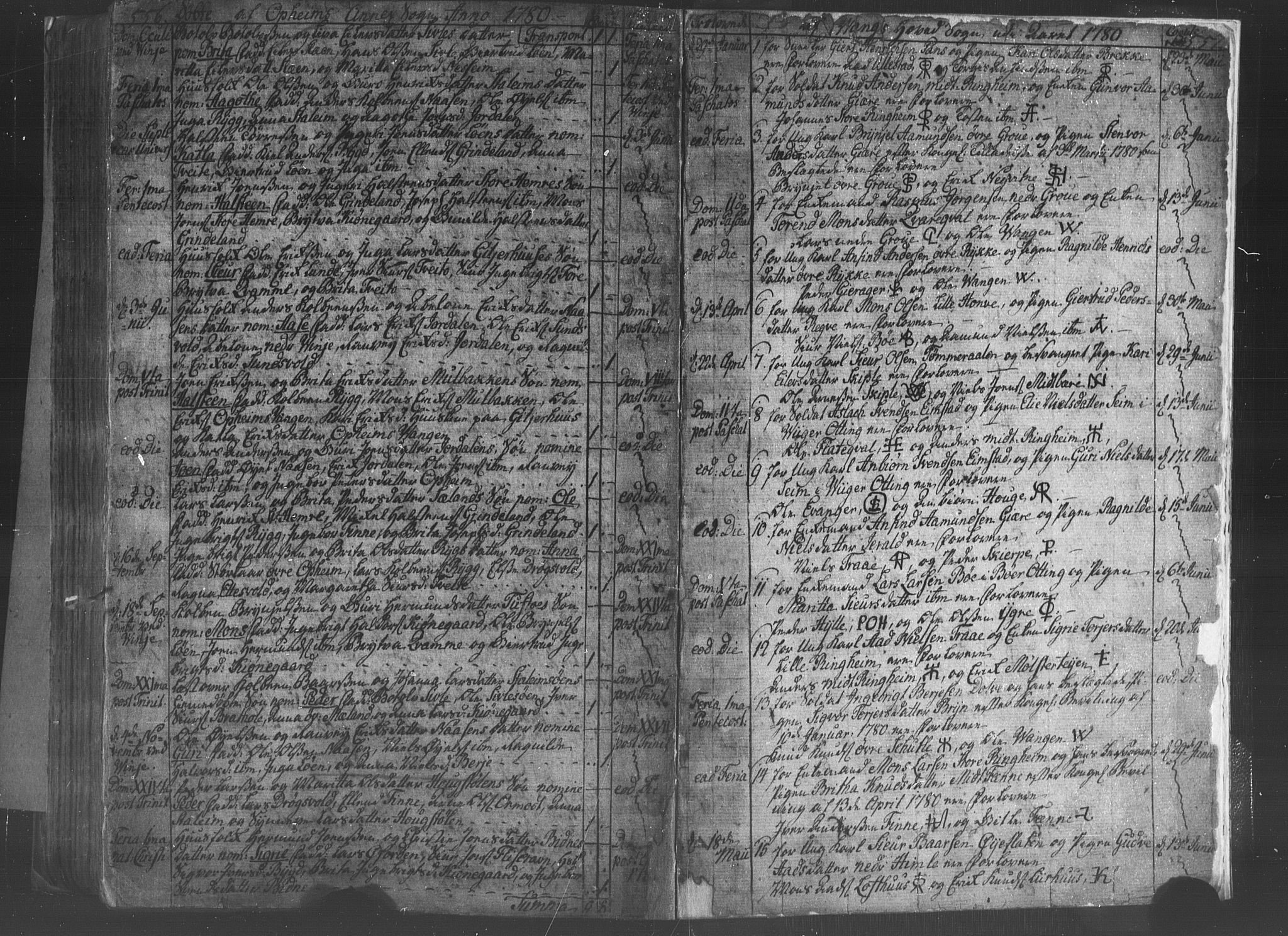 Voss sokneprestembete, SAB/A-79001/H/Haa: Ministerialbok nr. A 8, 1752-1780, s. 556-557