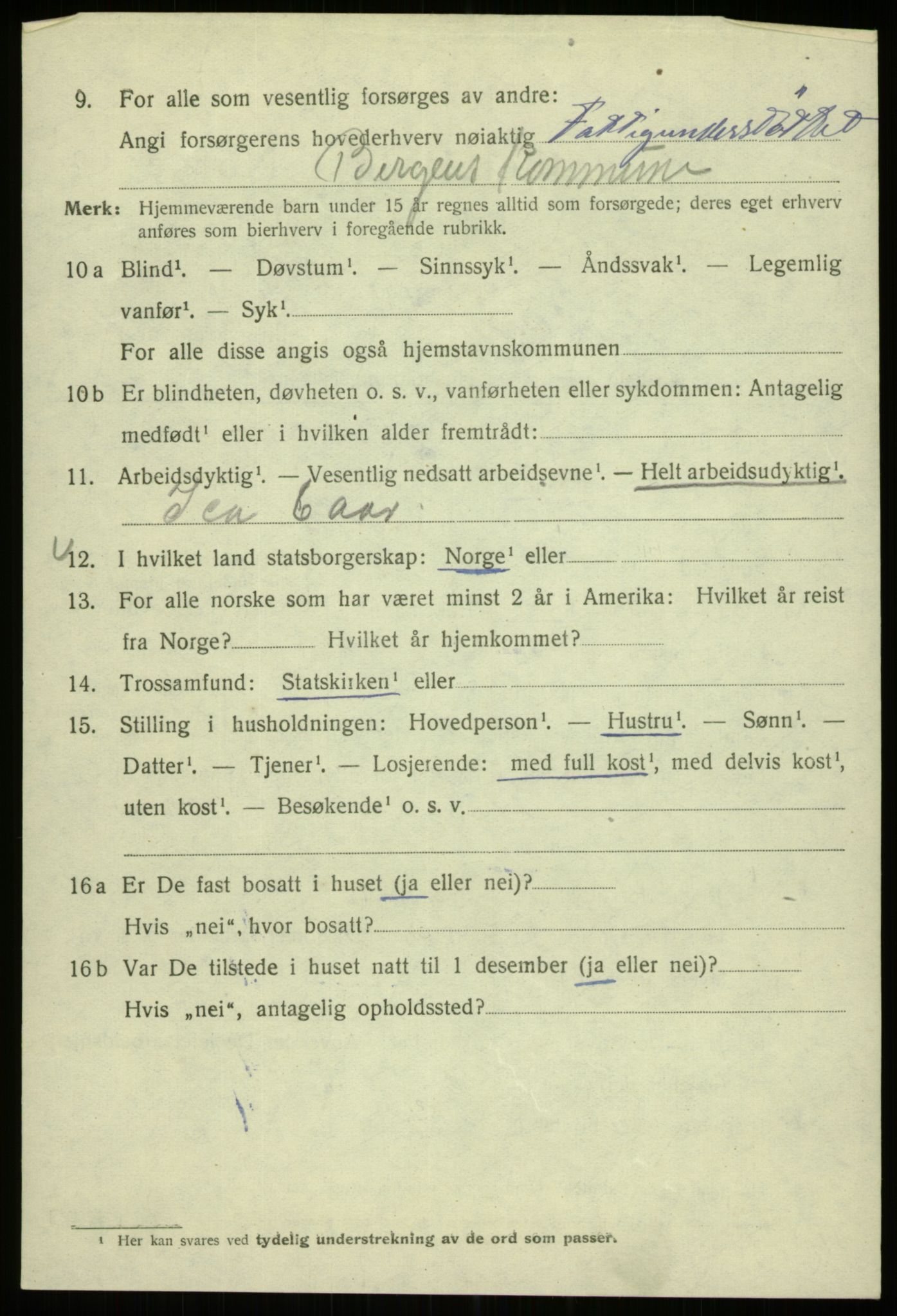 SAB, Folketelling 1920 for 1301 Bergen kjøpstad, 1920, s. 180287