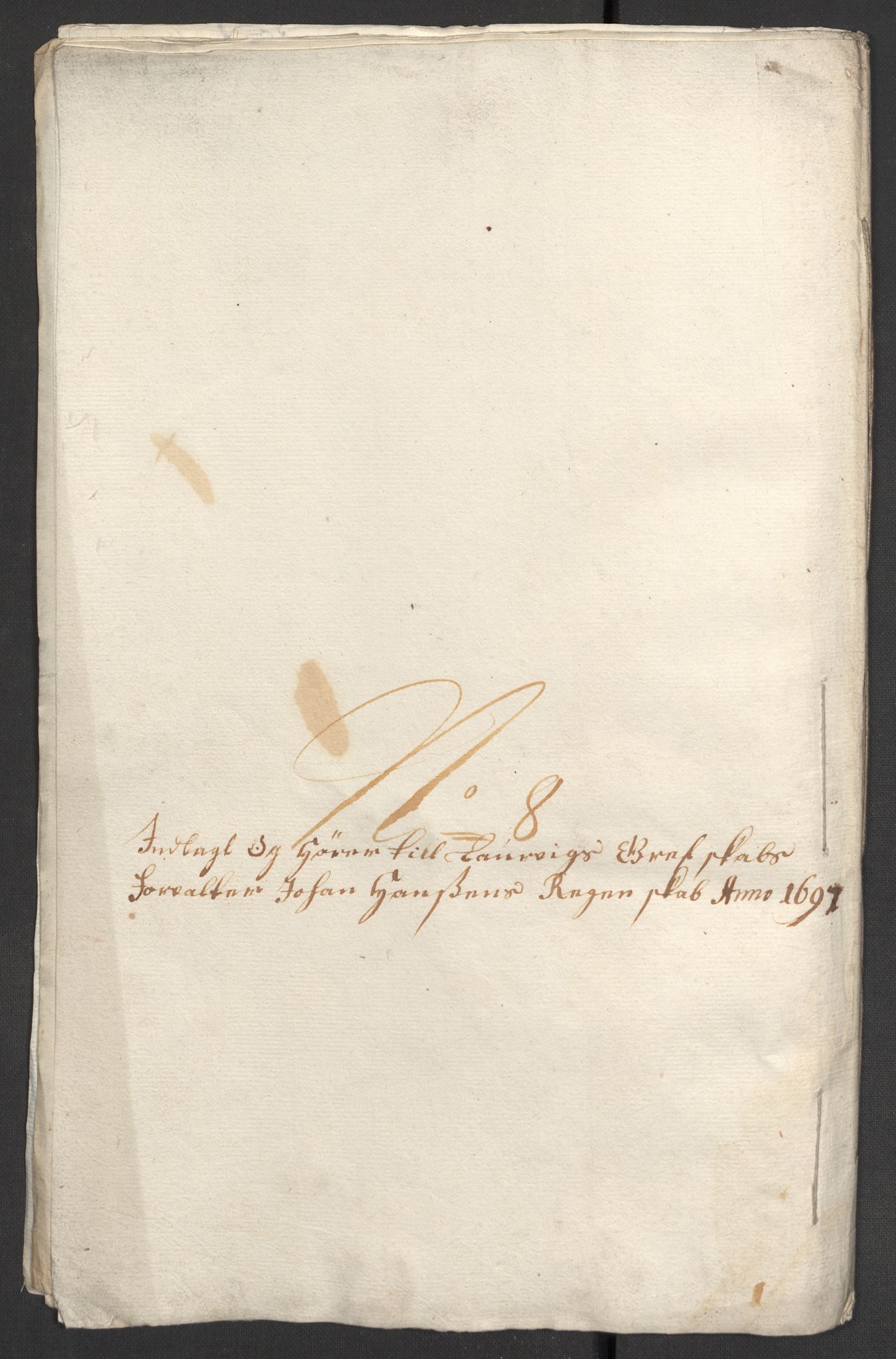 Rentekammeret inntil 1814, Reviderte regnskaper, Fogderegnskap, RA/EA-4092/R33/L1975: Fogderegnskap Larvik grevskap, 1696-1697, s. 148
