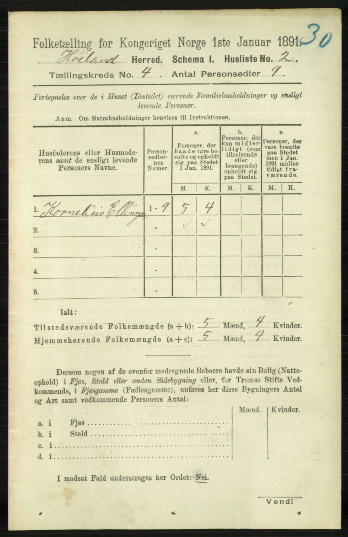 RA, Folketelling 1891 for 1123 Høyland herred, 1891, s. 965