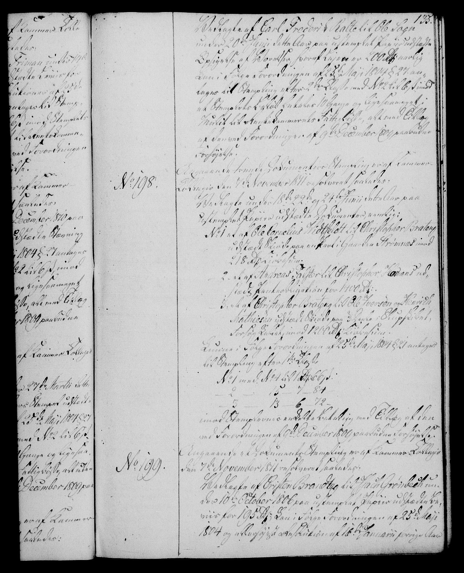 Rentekammeret, Kammerkanselliet, AV/RA-EA-3111/G/Gg/Gga/L0020: Norsk ekspedisjonsprotokoll med register (merket RK 53.20), 1811-1814, s. 135