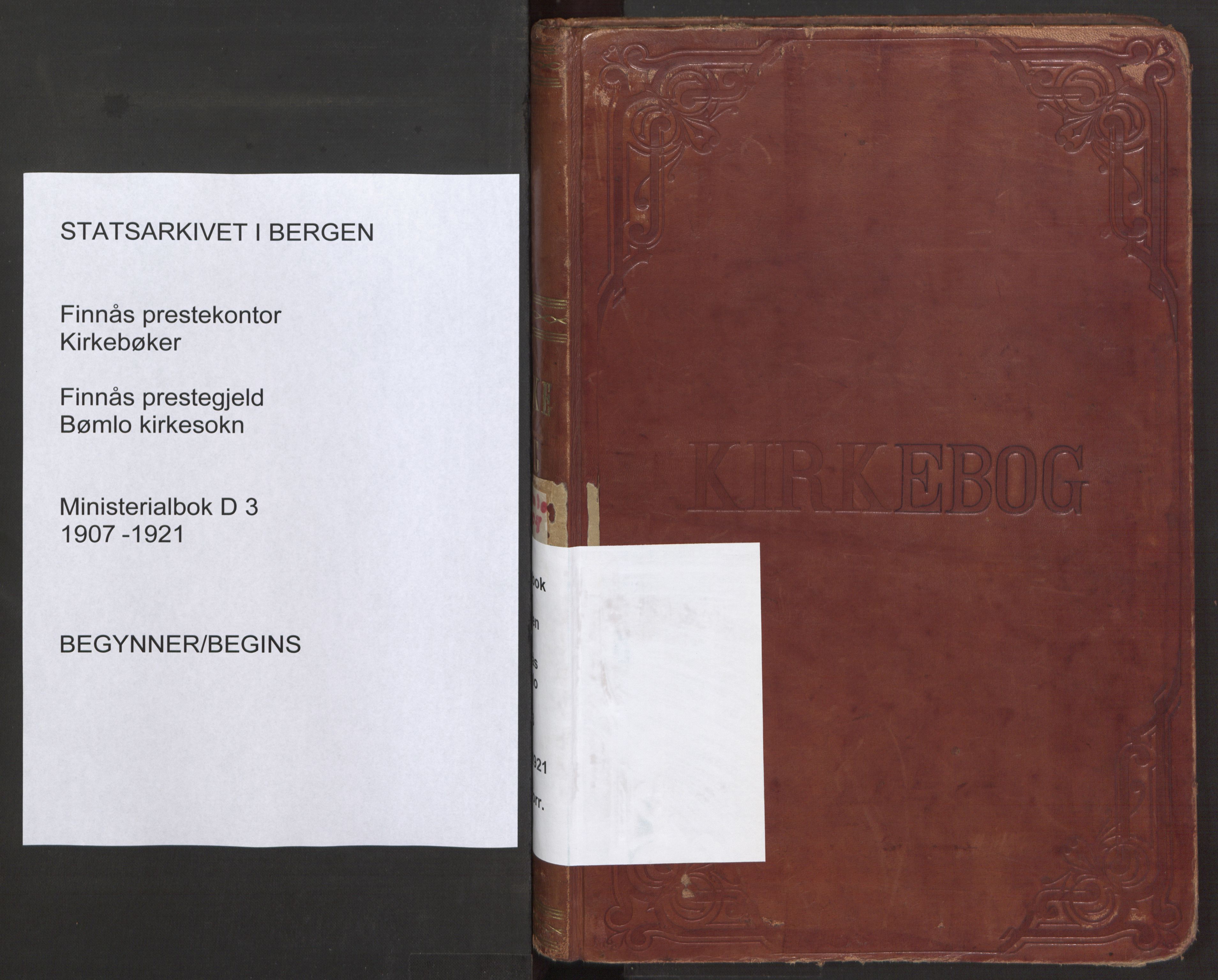 Finnås sokneprestembete, AV/SAB-A-99925/H/Ha/Haa/Haad/L0003: Ministerialbok nr. D 3, 1907-1921