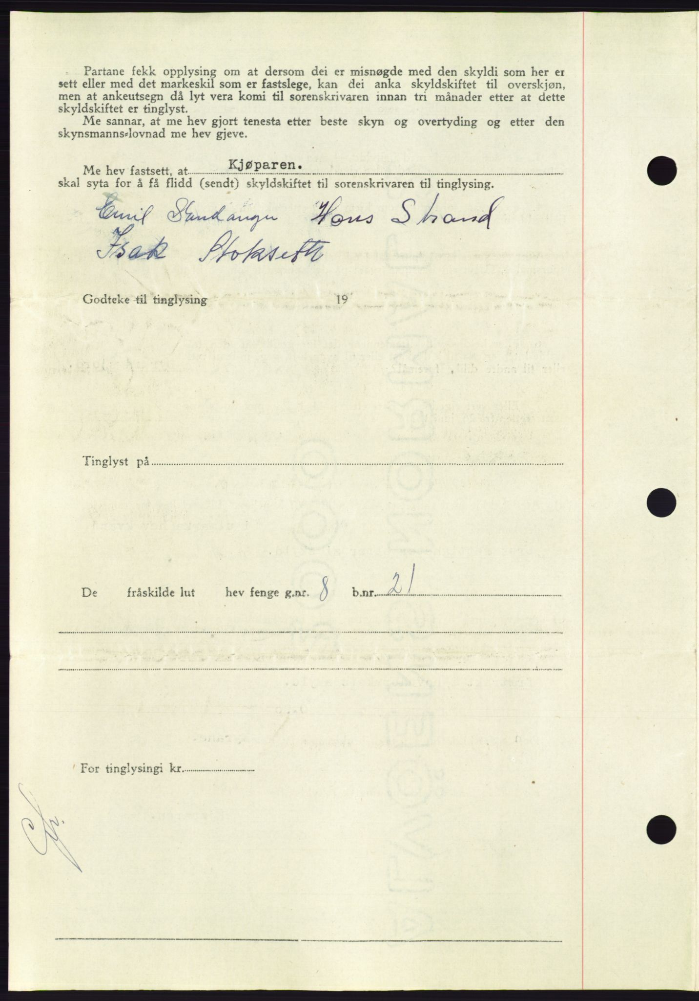 Søre Sunnmøre sorenskriveri, AV/SAT-A-4122/1/2/2C/L0086: Pantebok nr. 12A, 1949-1950, Dagboknr: 2291/1949