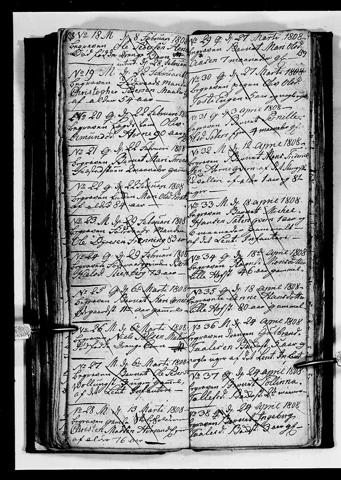Romedal prestekontor, AV/SAH-PREST-004/L/L0004: Klokkerbok nr. 4, 1807-1814, s. 138-139