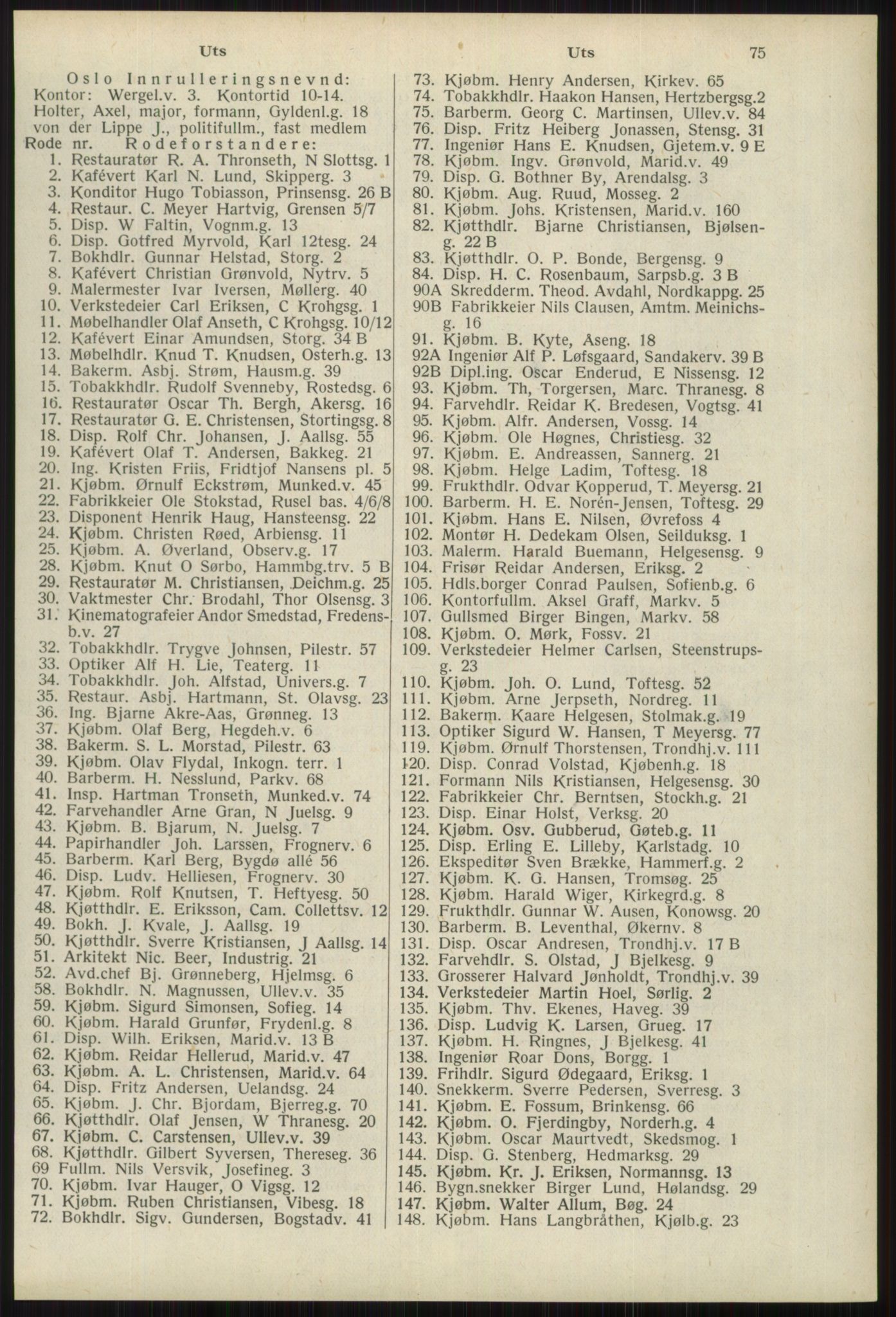 Kristiania/Oslo adressebok, PUBL/-, 1939, s. 75