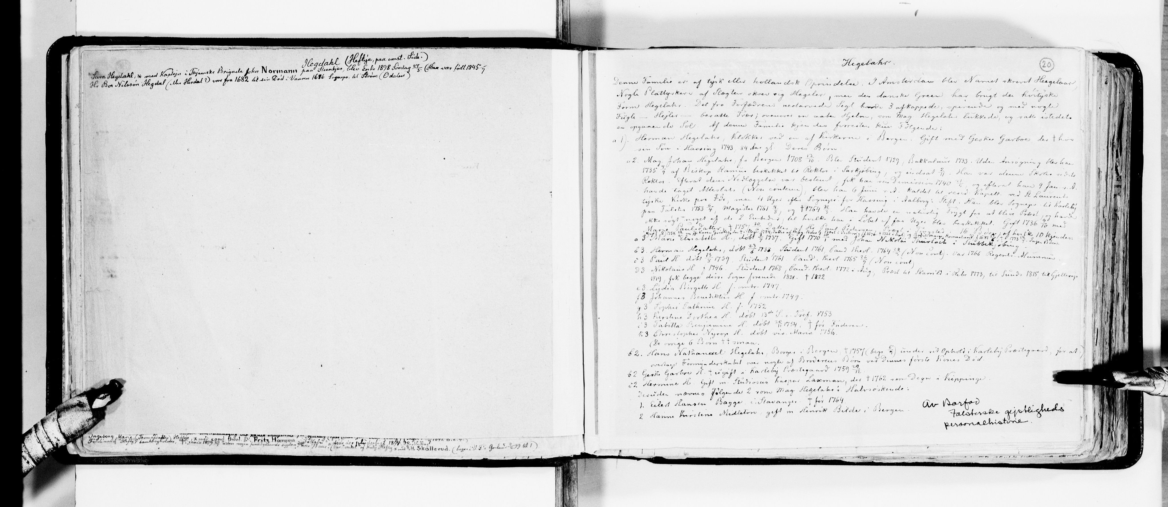 Lassens samlinger, AV/RA-PA-0051/F/Fa/L0019: Personalhistoriske og genealogiske opptegnelser: Hebbe - Heym, 1500-1907