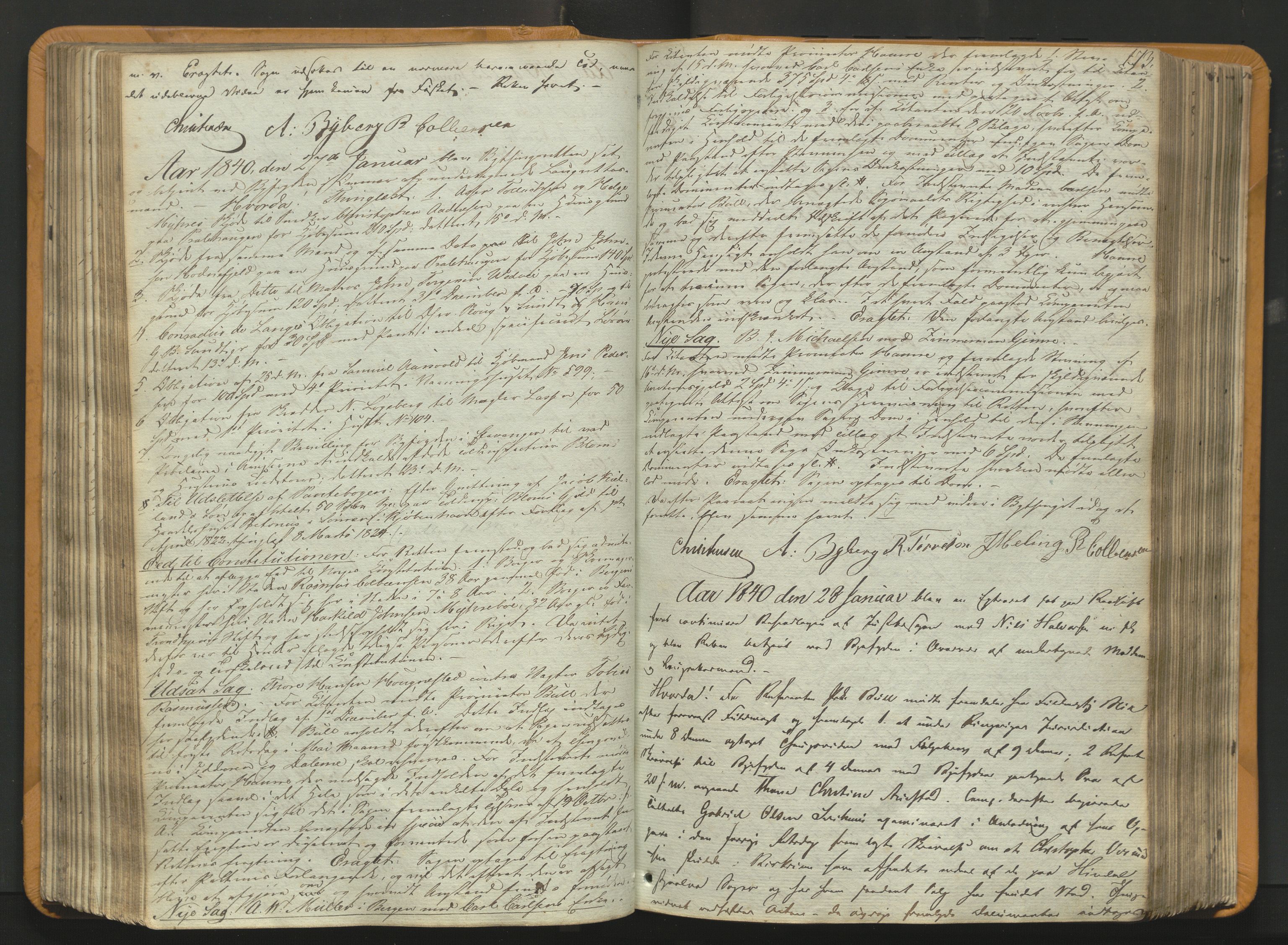 Stavanger byfogd, AV/SAST-A-101408/001/3/30/30BA/L0054: Bytingprotkoll, 1838-1843, s. 172b-173a