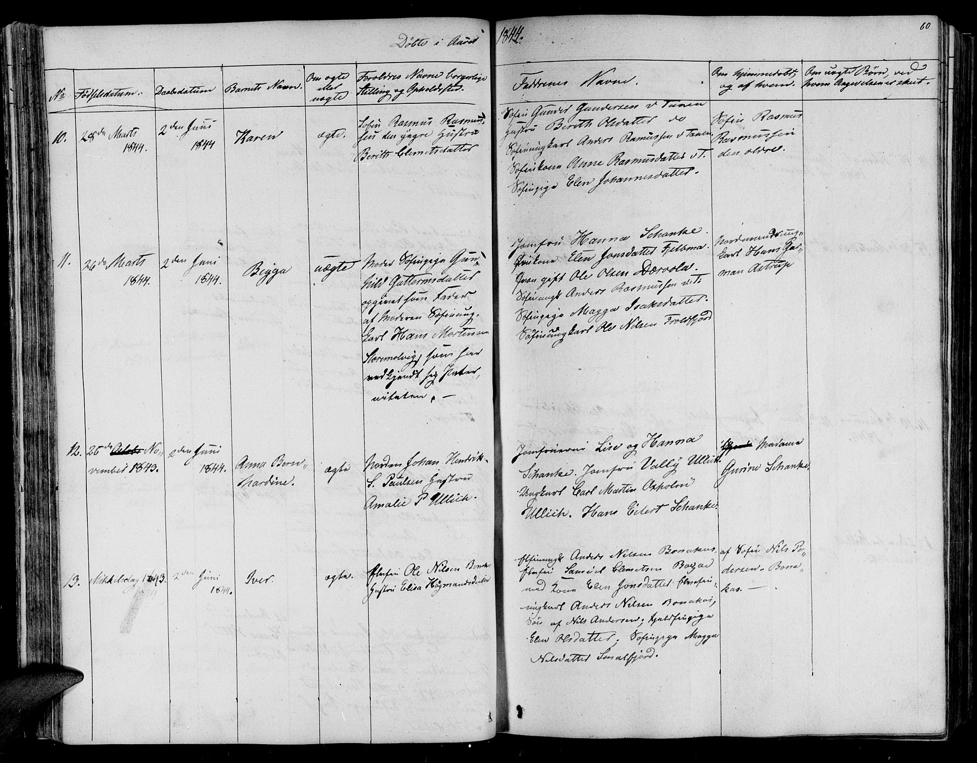 Lebesby sokneprestkontor, AV/SATØ-S-1353/H/Ha/L0003kirke: Ministerialbok nr. 3, 1833-1852, s. 60