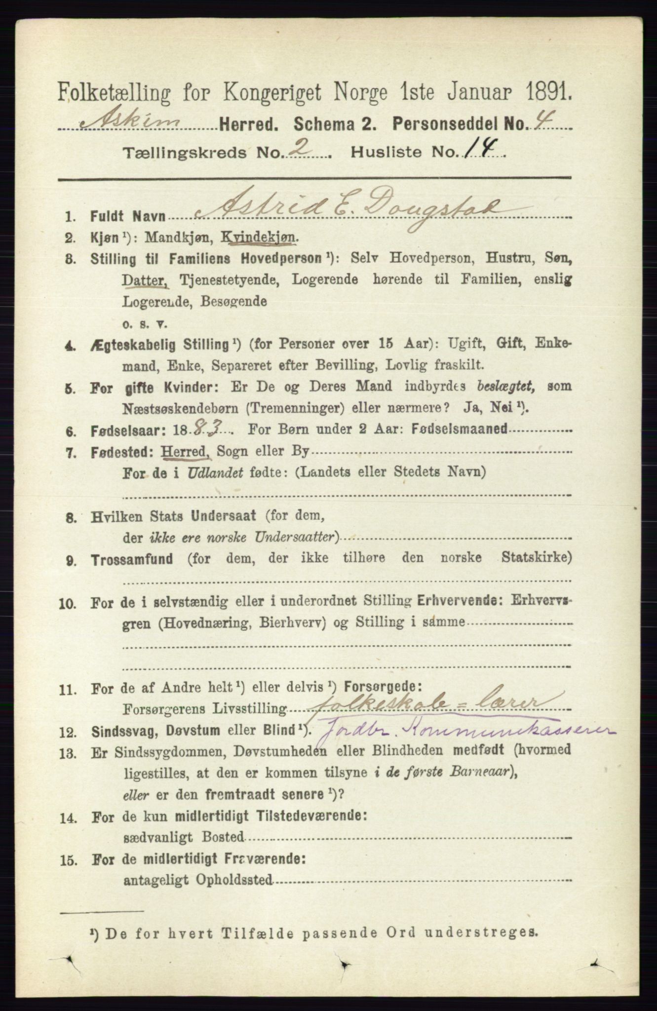 RA, Folketelling 1891 for 0124 Askim herred, 1891, s. 326
