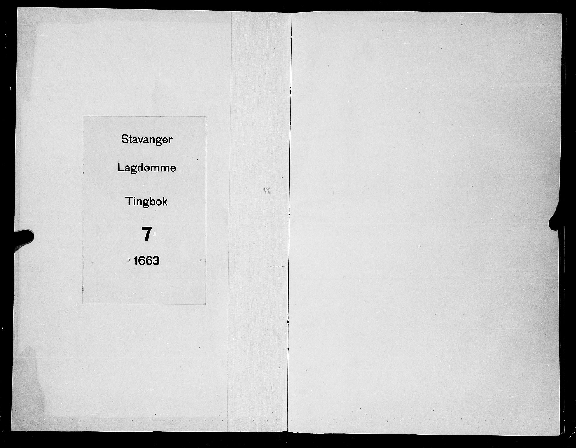 Stavanger lagting, AV/SAST-A-101420/Oa/L0007: Tingbok, 1663