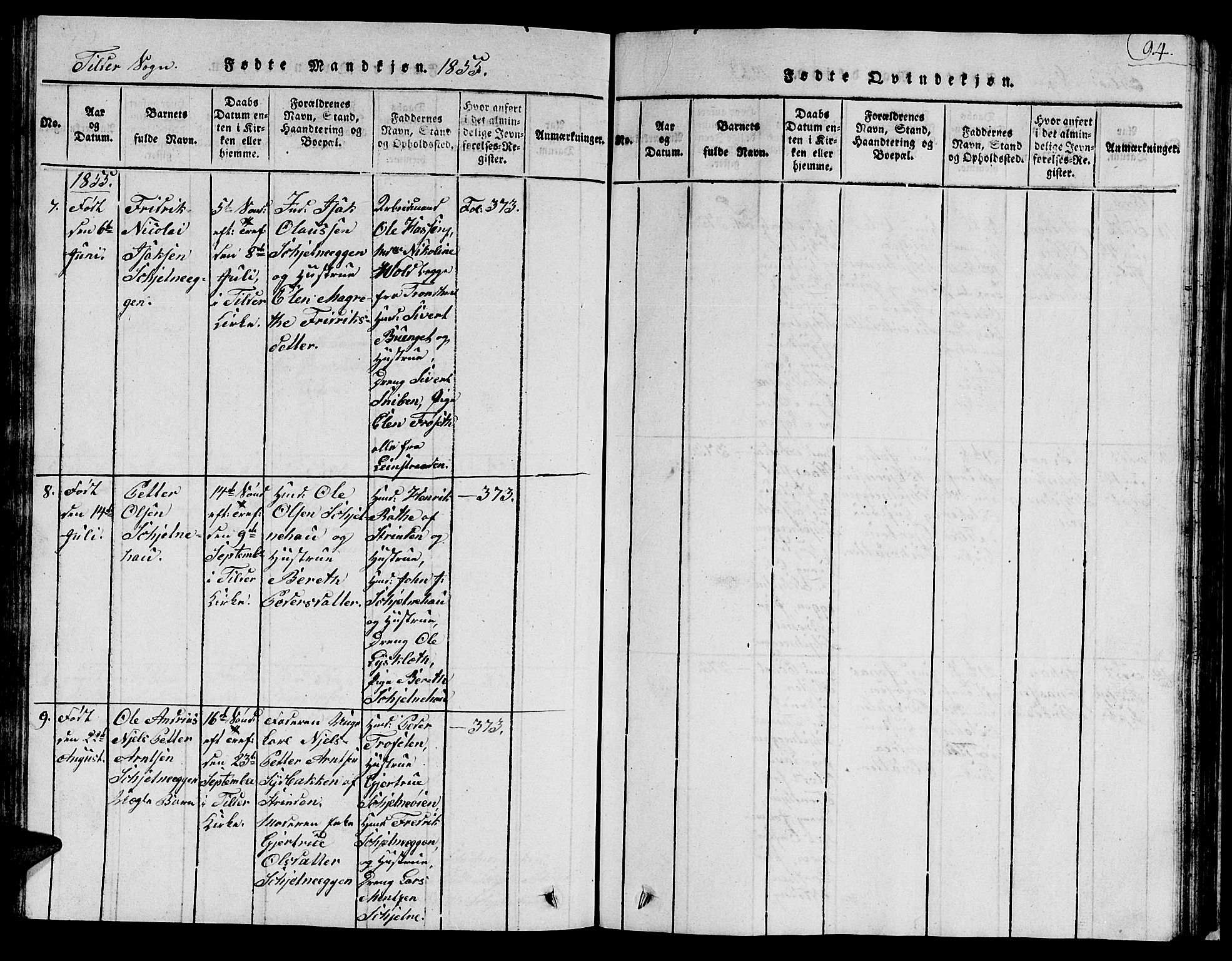 Ministerialprotokoller, klokkerbøker og fødselsregistre - Sør-Trøndelag, SAT/A-1456/621/L0458: Klokkerbok nr. 621C01, 1816-1865, s. 94