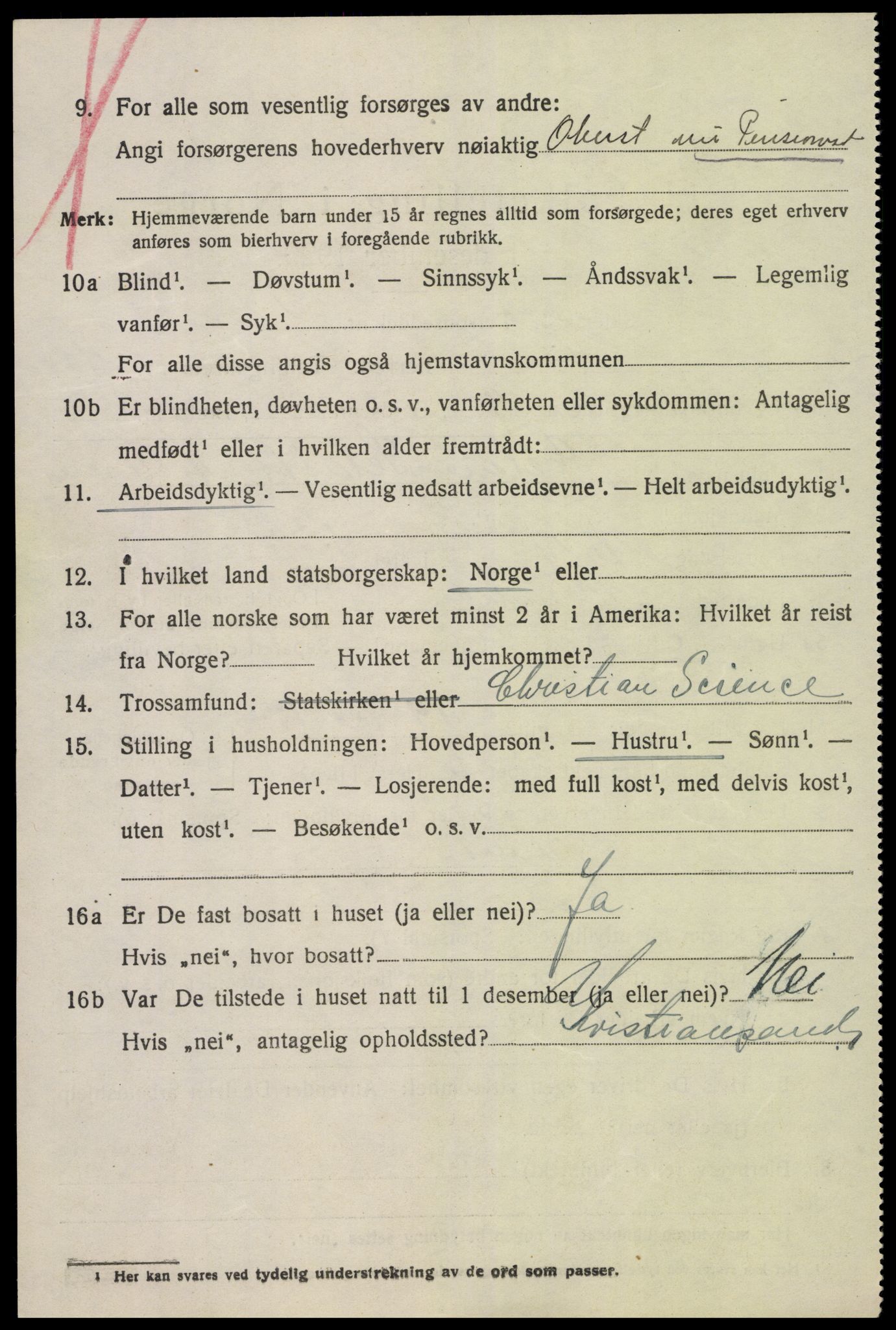SAK, Folketelling 1920 for 0921 Tromøy herred, 1920, s. 2462