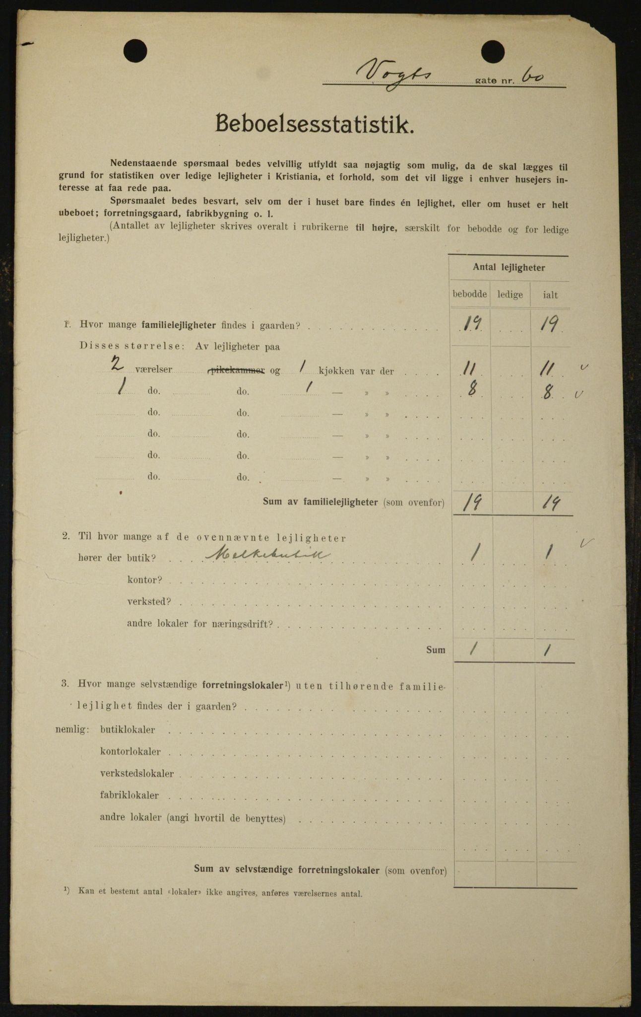 OBA, Kommunal folketelling 1.2.1909 for Kristiania kjøpstad, 1909, s. 113778