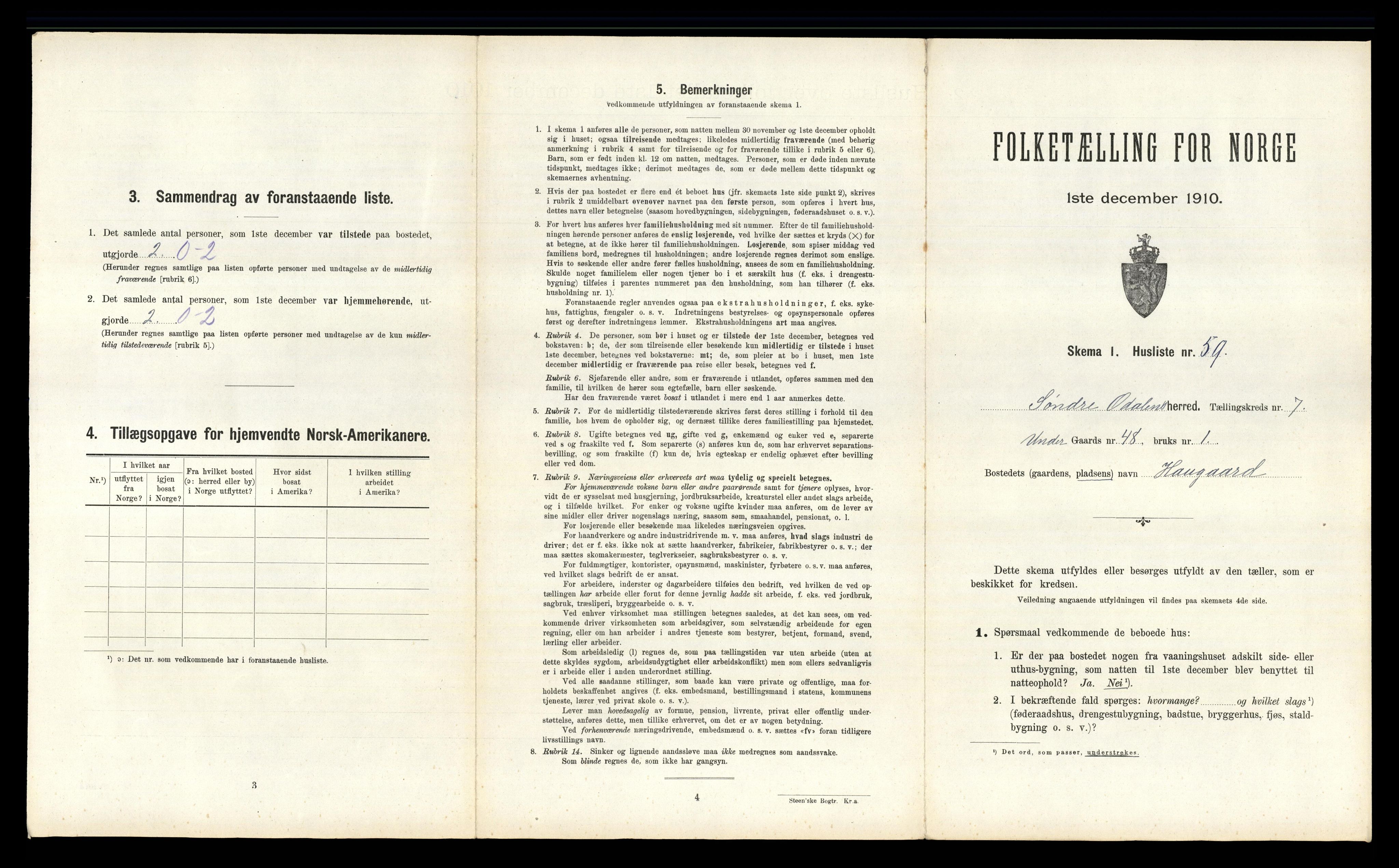 RA, Folketelling 1910 for 0419 Sør-Odal herred, 1910, s. 1276