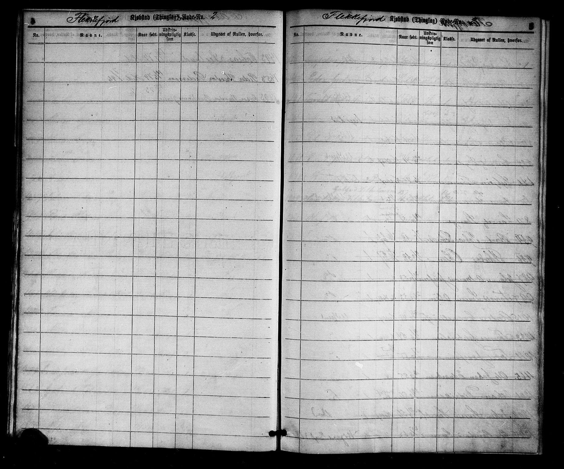 Flekkefjord mønstringskrets, AV/SAK-2031-0018/F/Ff/L0001: Utskrivningsregisterrulle, nr som i hovedrulle, N-10, 1860-1900, s. 7