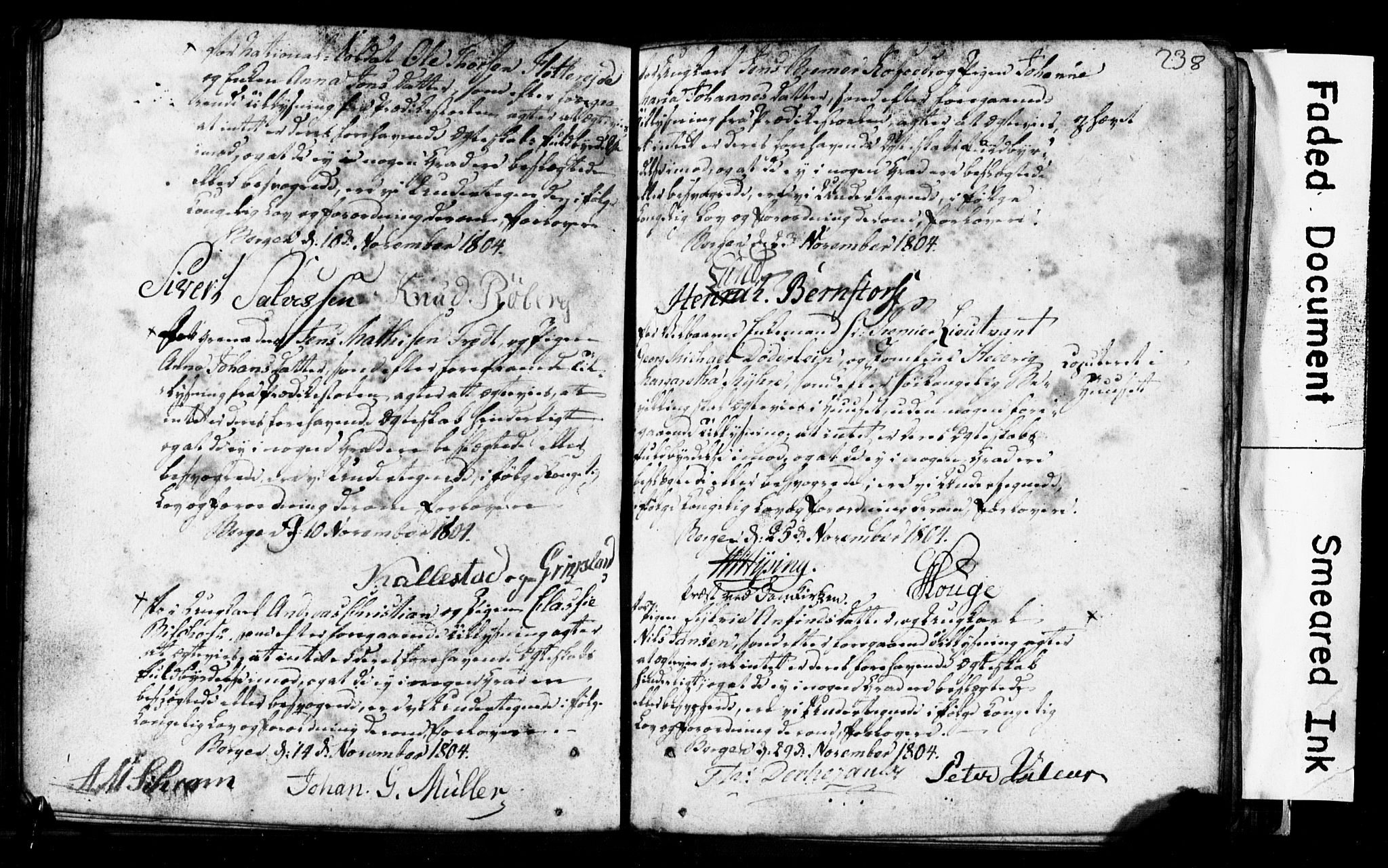 Korskirken sokneprestembete, SAB/A-76101: Forlovererklæringer nr. II.5.1, 1776-1816, s. 238