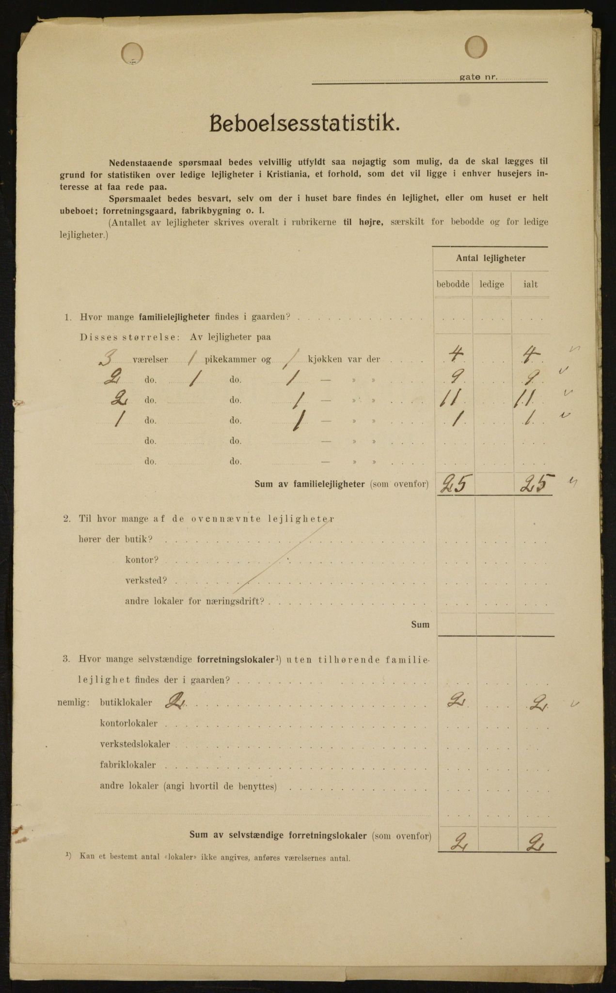 OBA, Kommunal folketelling 1.2.1909 for Kristiania kjøpstad, 1909, s. 115555