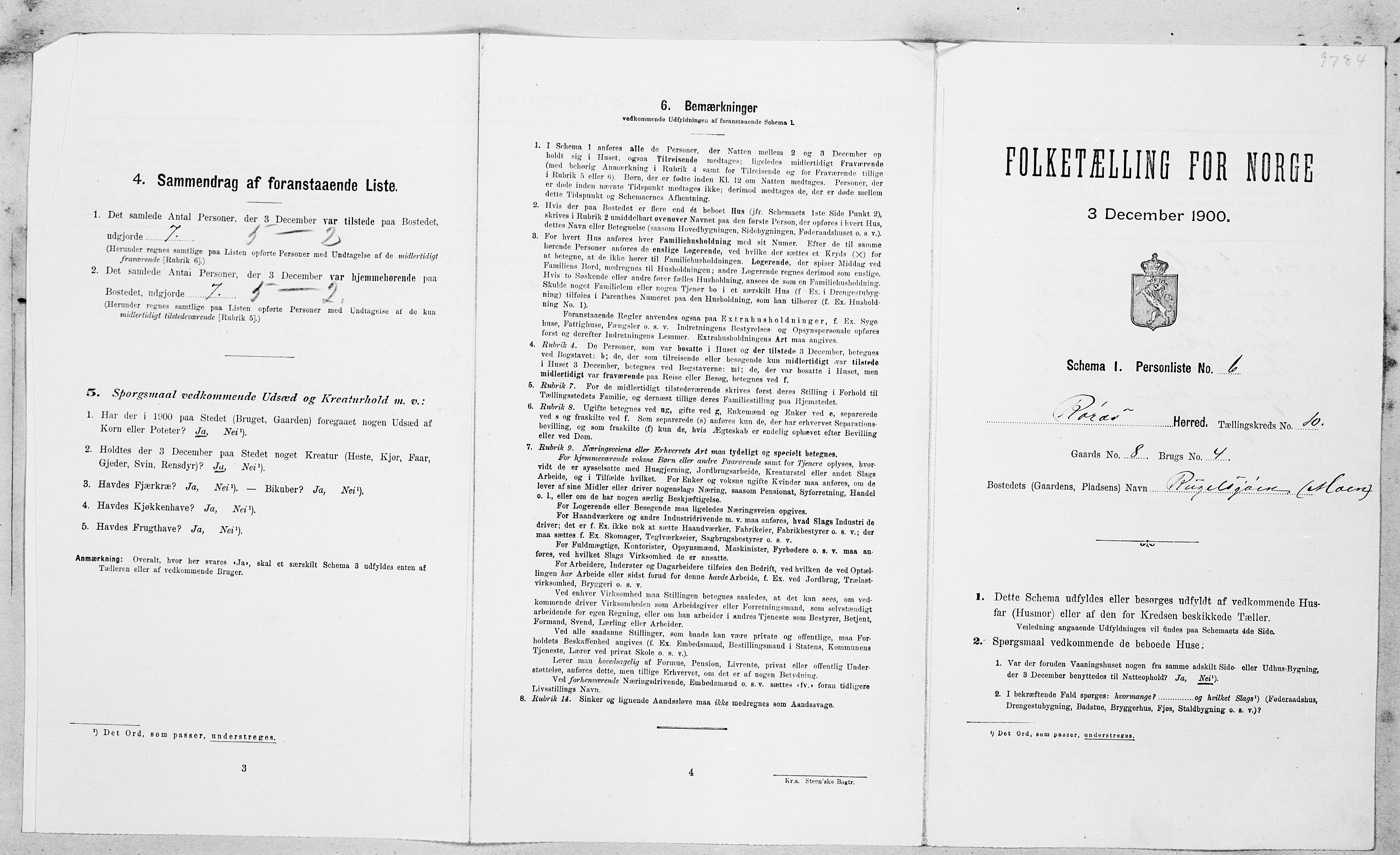 SAT, Folketelling 1900 for 1640 Røros herred, 1900, s. 1108
