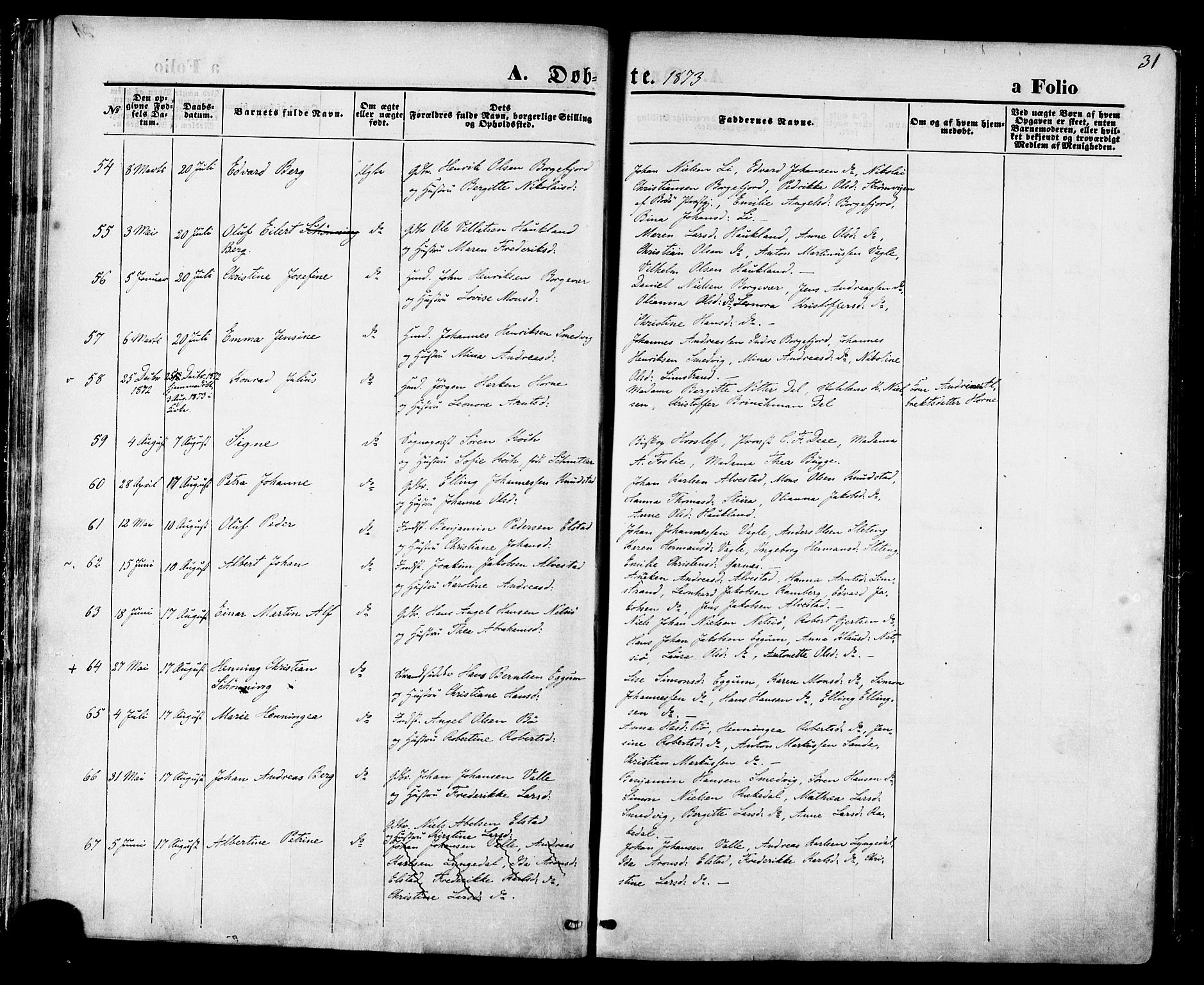 Ministerialprotokoller, klokkerbøker og fødselsregistre - Nordland, AV/SAT-A-1459/880/L1132: Ministerialbok nr. 880A06, 1869-1887, s. 31