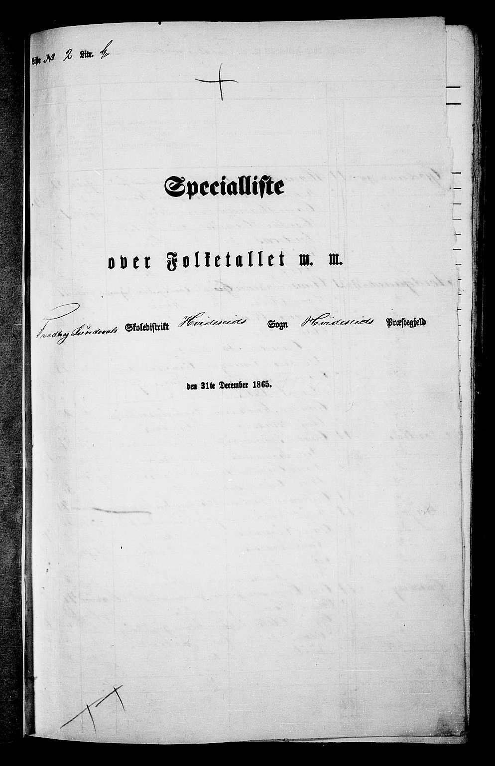 RA, Folketelling 1865 for 0829P Kviteseid prestegjeld, 1865, s. 40