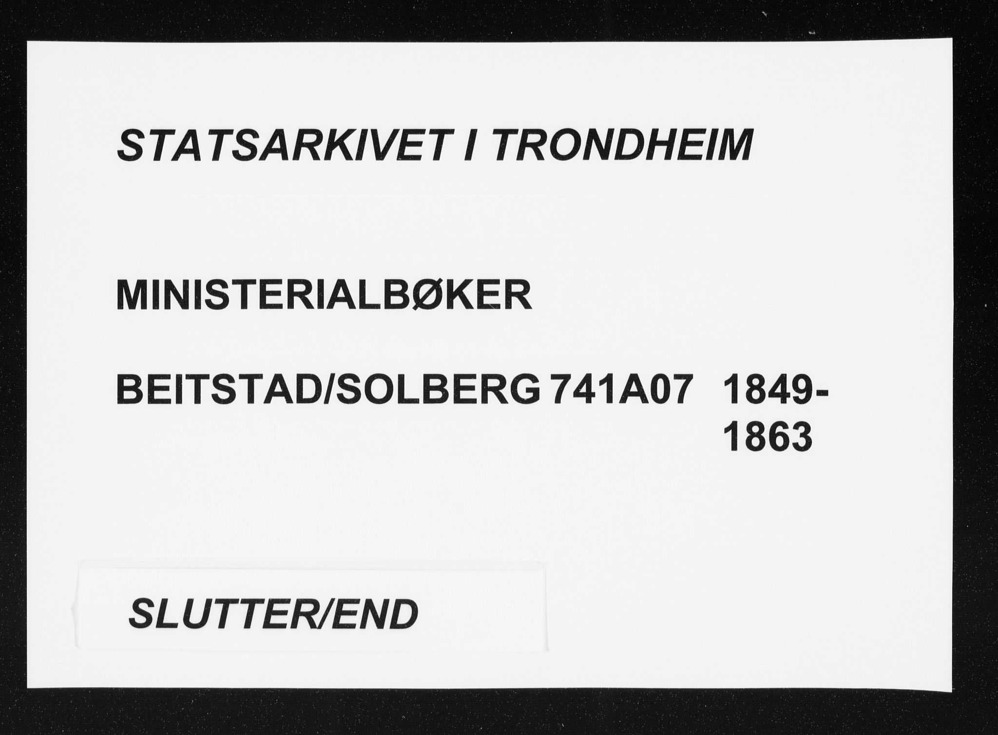 Ministerialprotokoller, klokkerbøker og fødselsregistre - Nord-Trøndelag, AV/SAT-A-1458/741/L0393: Ministerialbok nr. 741A07, 1849-1863