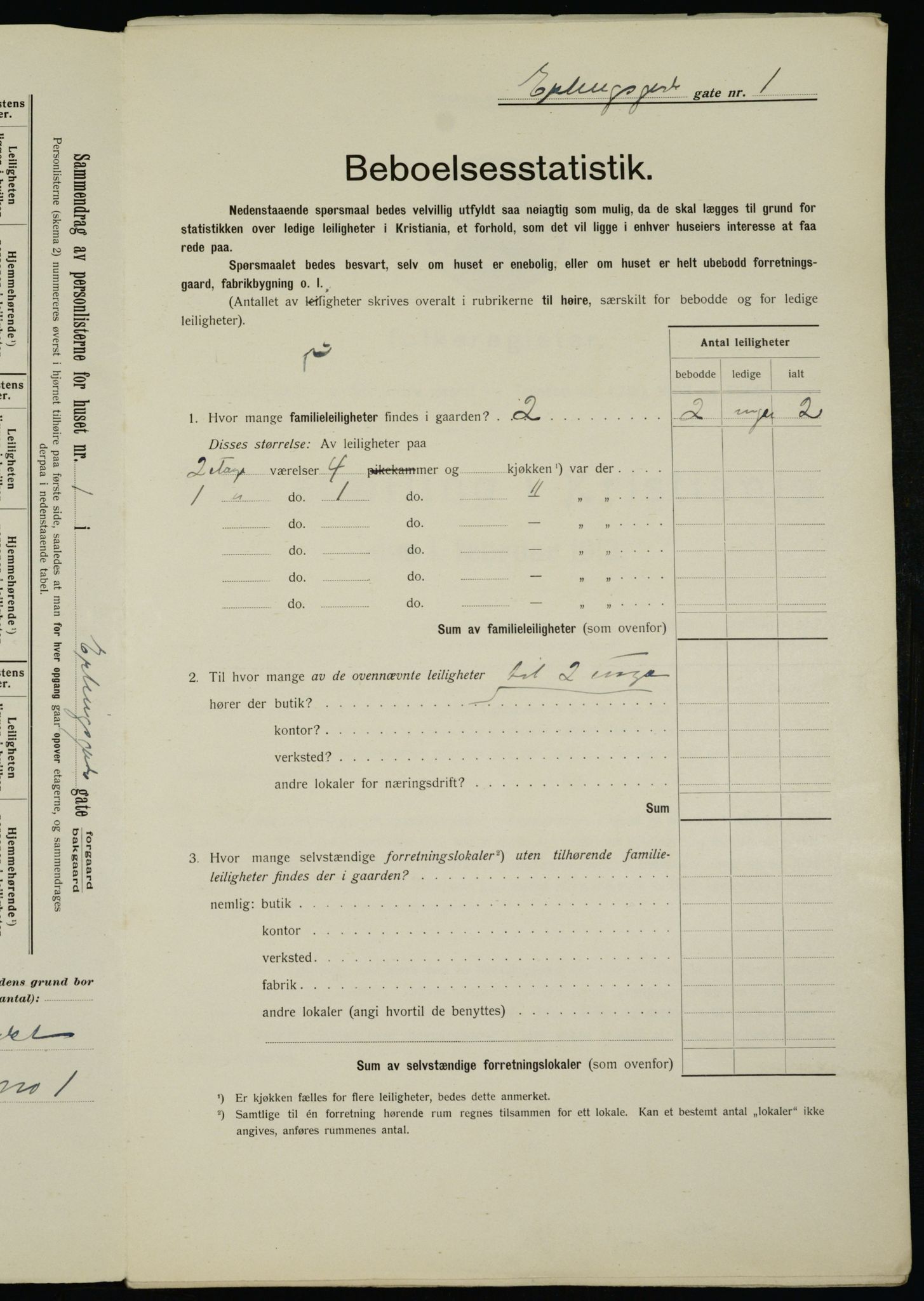 OBA, Kommunal folketelling 1.2.1912 for Kristiania, 1912, s. 21919