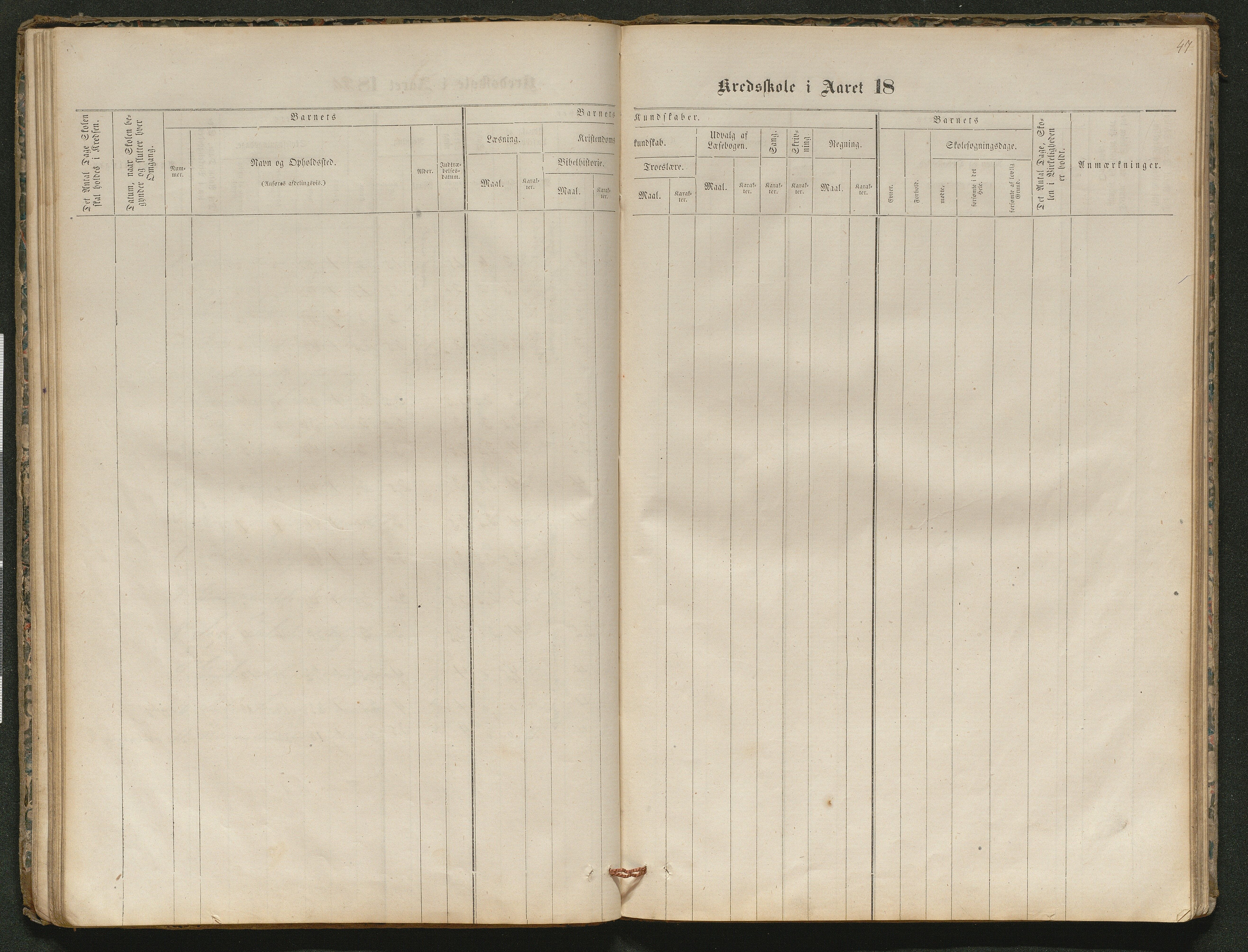 Iveland kommune, De enkelte kretsene/Skolene, AAKS/KA0935-550/A_5/L0003: Dagbok for Vatnstraum og Eieland krets, 1864-1891, s. 47