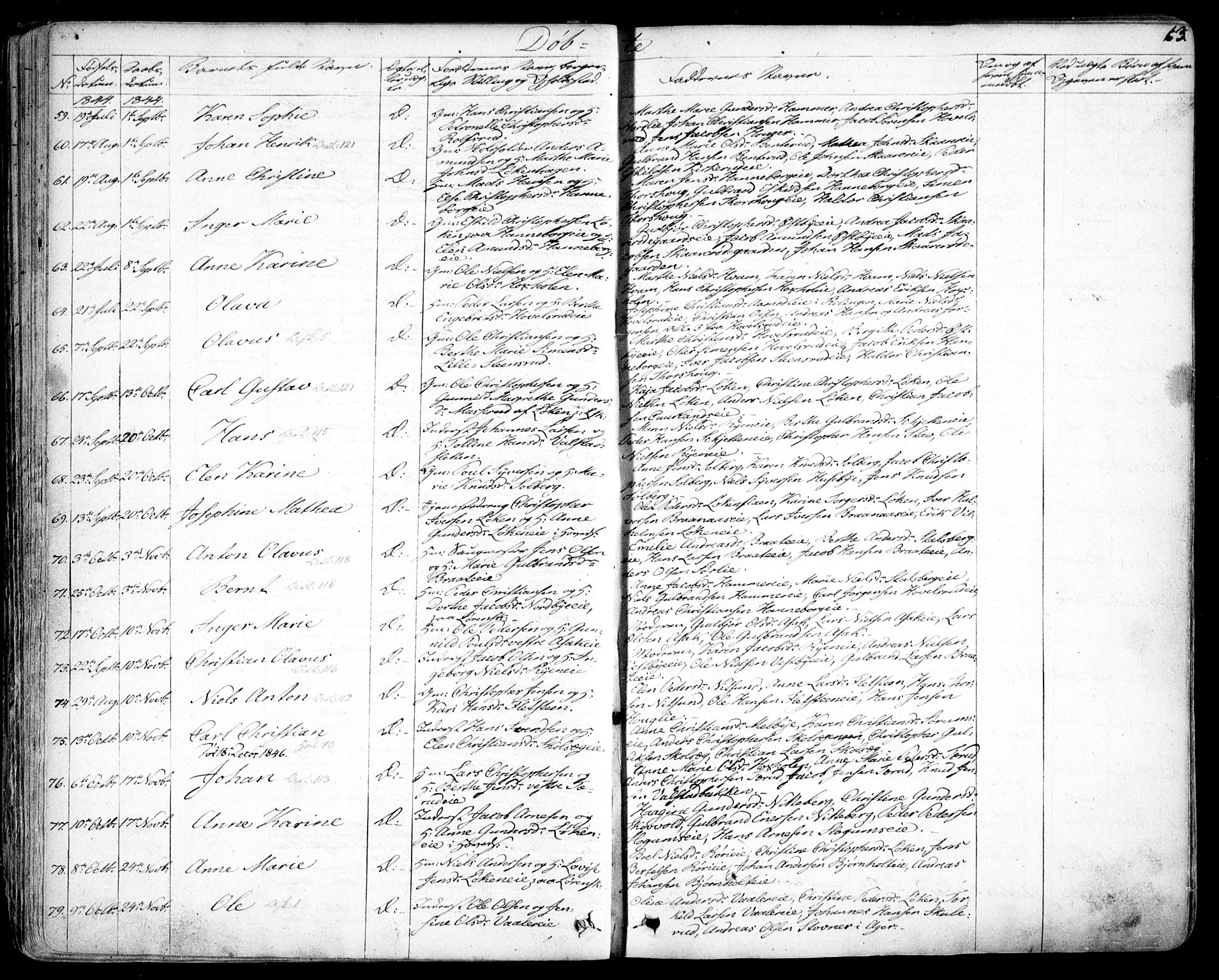 Skedsmo prestekontor Kirkebøker, AV/SAO-A-10033a/F/Fa/L0009: Ministerialbok nr. I 9, 1830-1853, s. 63