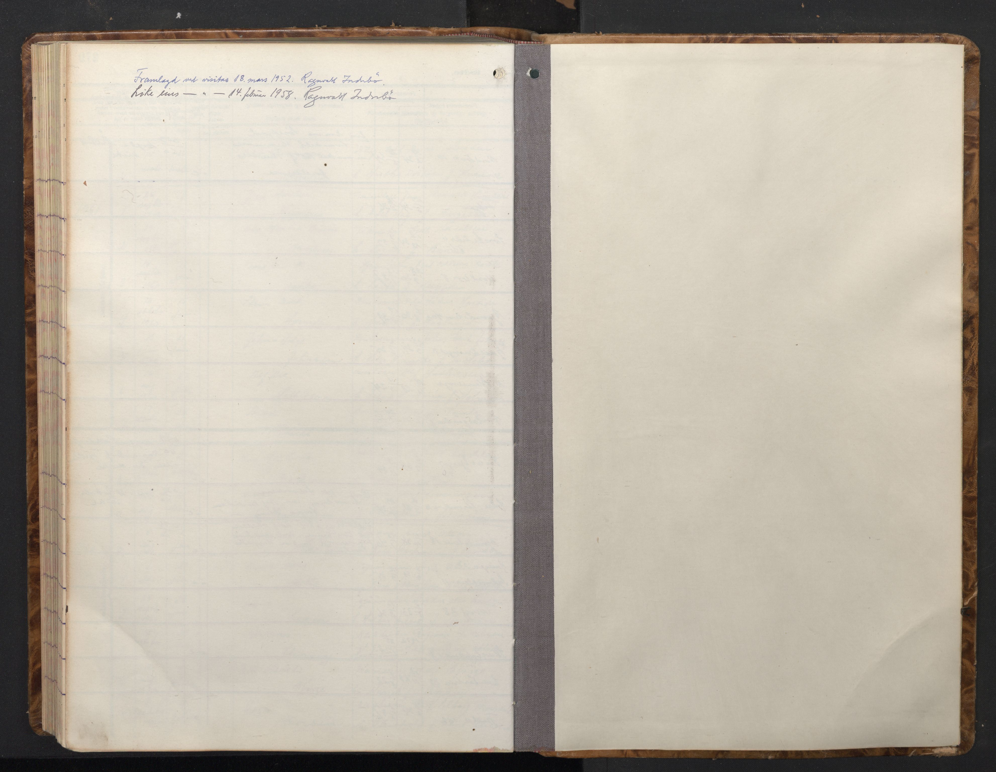 Domkirken sokneprestembete, SAB/A-74801/H/Hab/L0019: Klokkerbok nr. B 12, 1943-1960