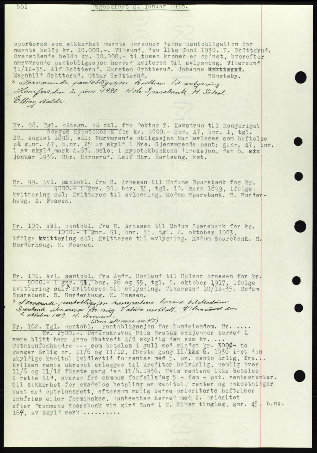 Eiker, Modum og Sigdal sorenskriveri, SAKO/A-123/G/Ga/Gab/L0031: Pantebok nr. A1, 1935-1936, Tingl.dato: 08.01.1936