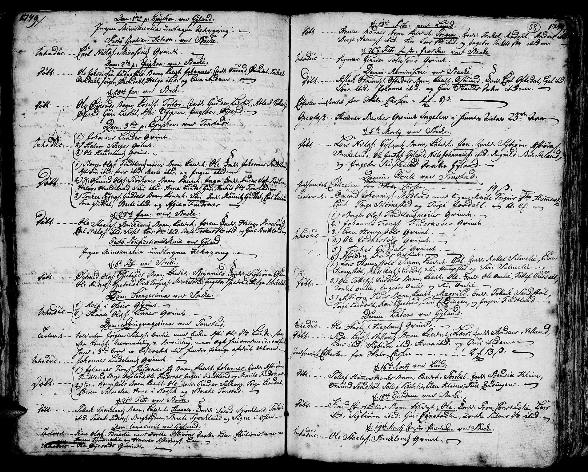 Bakke sokneprestkontor, AV/SAK-1111-0002/F/Fa/Faa/L0001: Ministerialbok nr. A 1, 1741-1780, s. 58