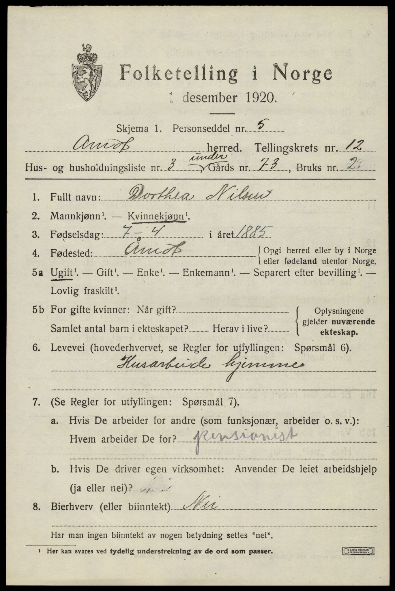 SAH, Folketelling 1920 for 0429 Åmot herred, 1920, s. 9633