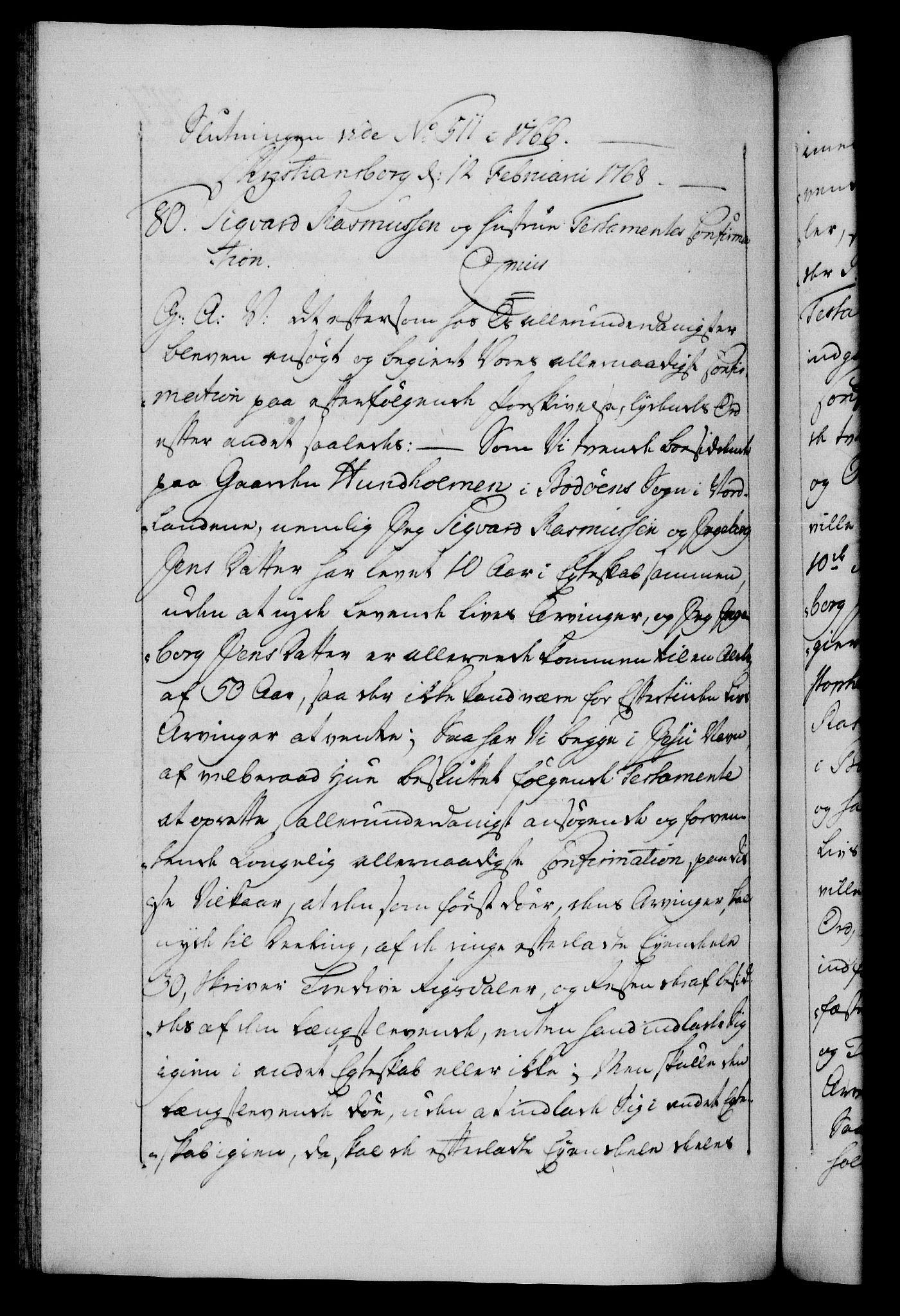 Danske Kanselli 1572-1799, RA/EA-3023/F/Fc/Fca/Fcaa/L0043: Norske registre, 1766-1768, s. 547b