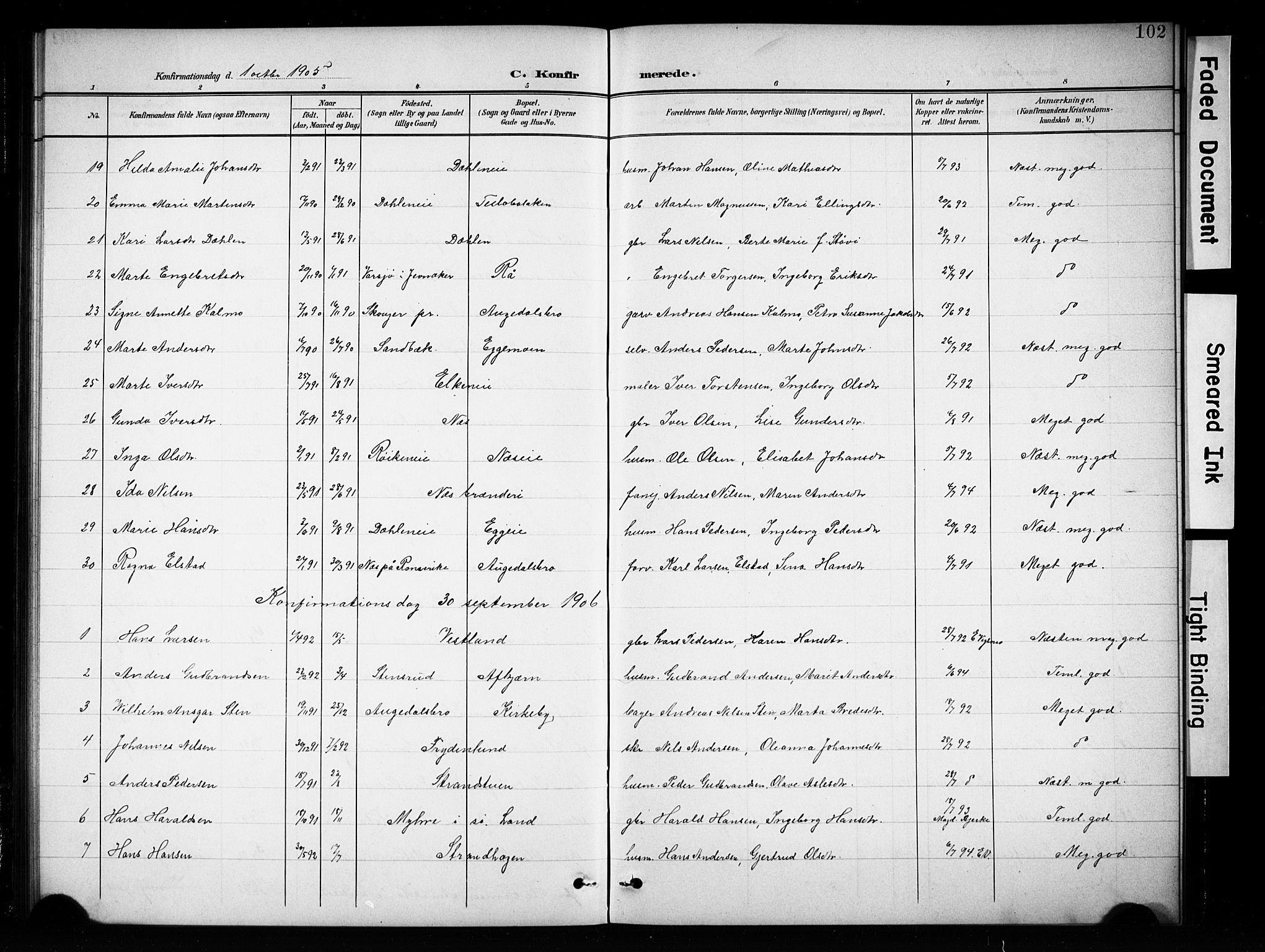 Brandbu prestekontor, AV/SAH-PREST-114/H/Ha/Hab/L0005: Klokkerbok nr. 5, 1900-1913, s. 102