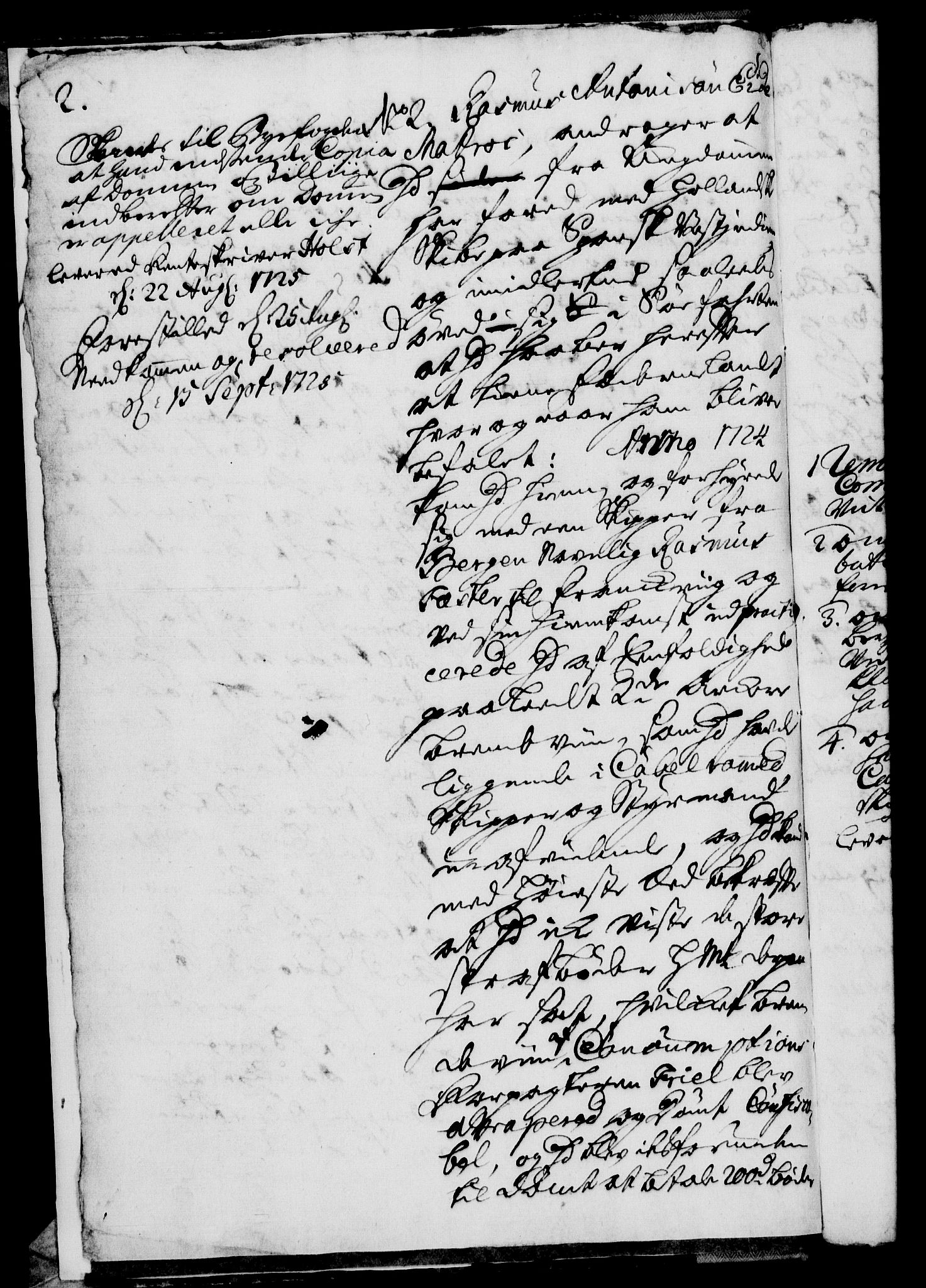 Rentekammeret, Kammerkanselliet, RA/EA-3111/G/Gh/Gha/L0008: Norsk ekstraktmemorialprotokoll (merket RK 53.53), 1725-1726, s. 2