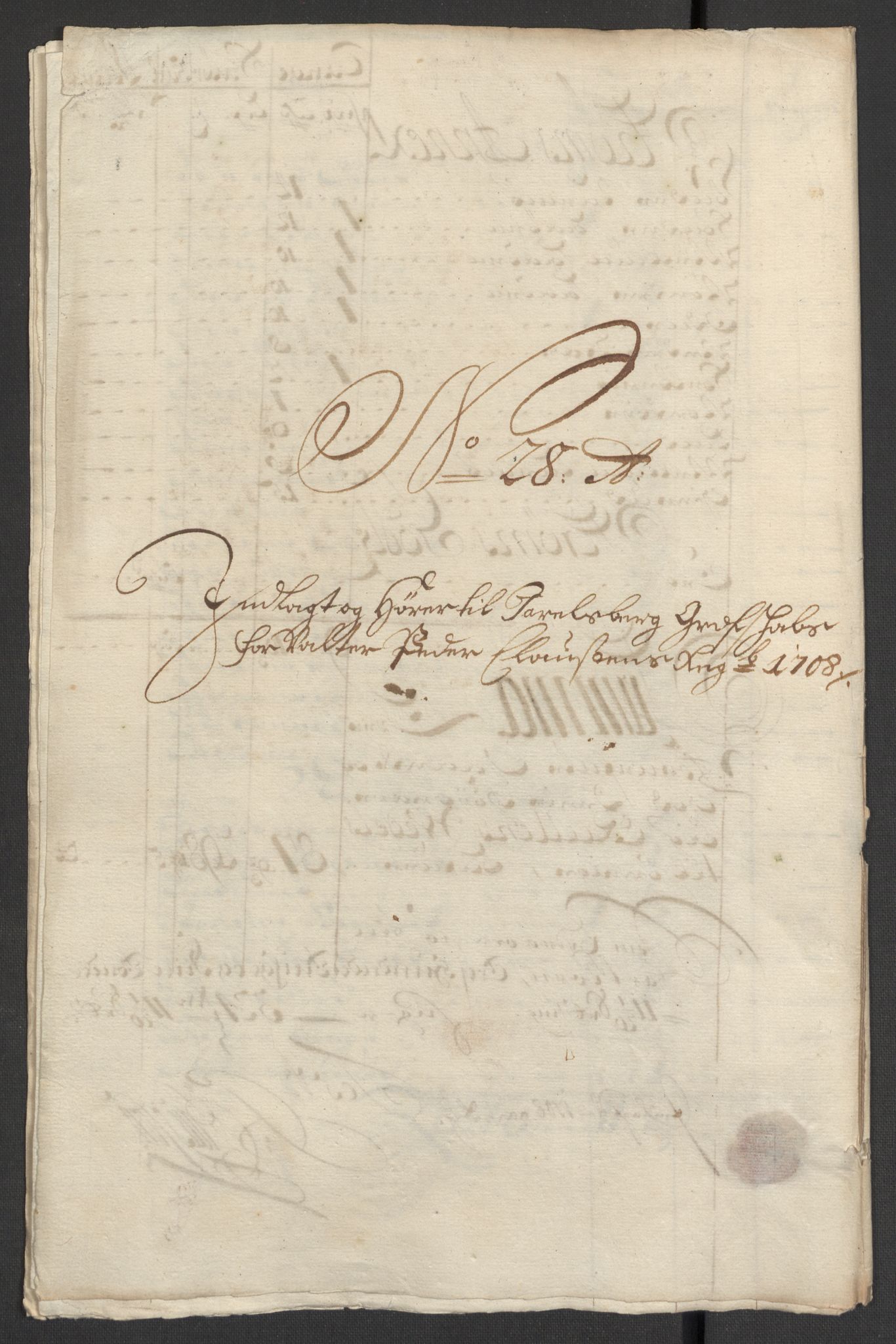 Rentekammeret inntil 1814, Reviderte regnskaper, Fogderegnskap, RA/EA-4092/R32/L1873: Fogderegnskap Jarlsberg grevskap, 1708, s. 192