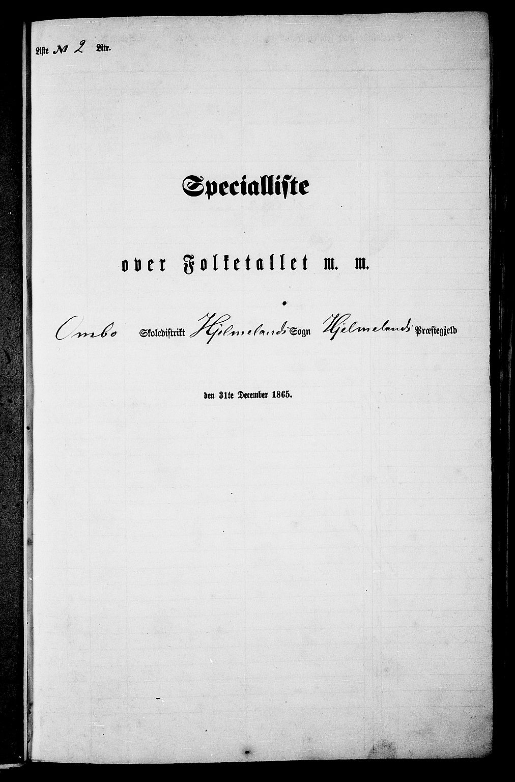 RA, Folketelling 1865 for 1133P Hjelmeland prestegjeld, 1865, s. 24
