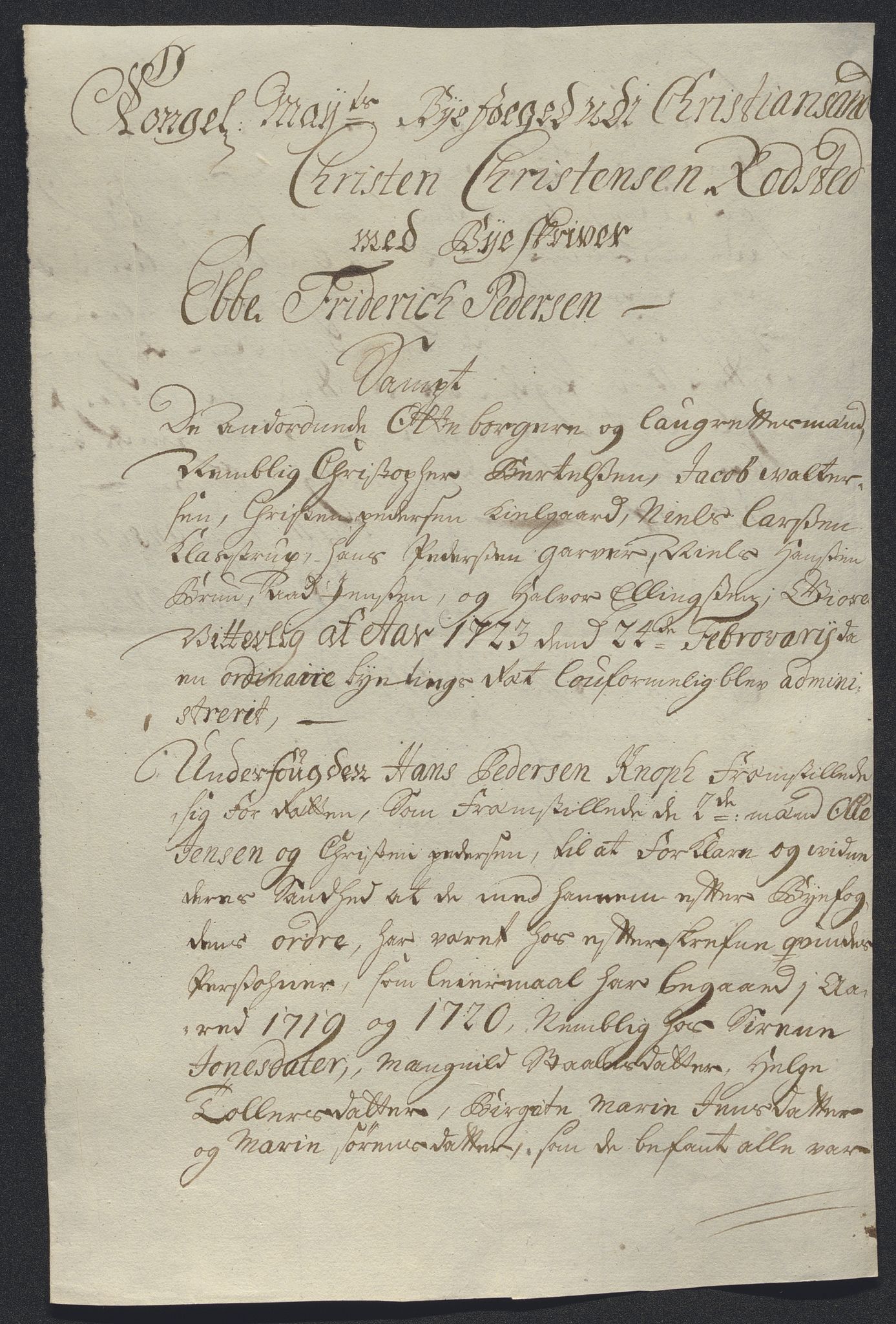 Rentekammeret inntil 1814, Reviderte regnskaper, Byregnskaper, AV/RA-EA-4066/R/Rm/L0286: [M19] Sikt og sakefall, 1719-1727, s. 90