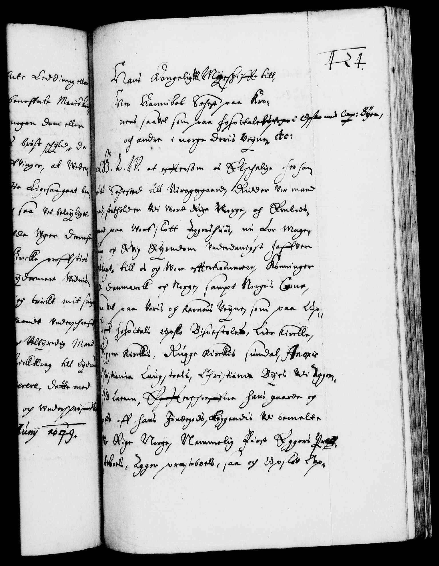 Danske Kanselli 1572-1799, RA/EA-3023/F/Fc/Fca/Fcaa/L0007: Norske registre (mikrofilm), 1648-1650, s. 424a